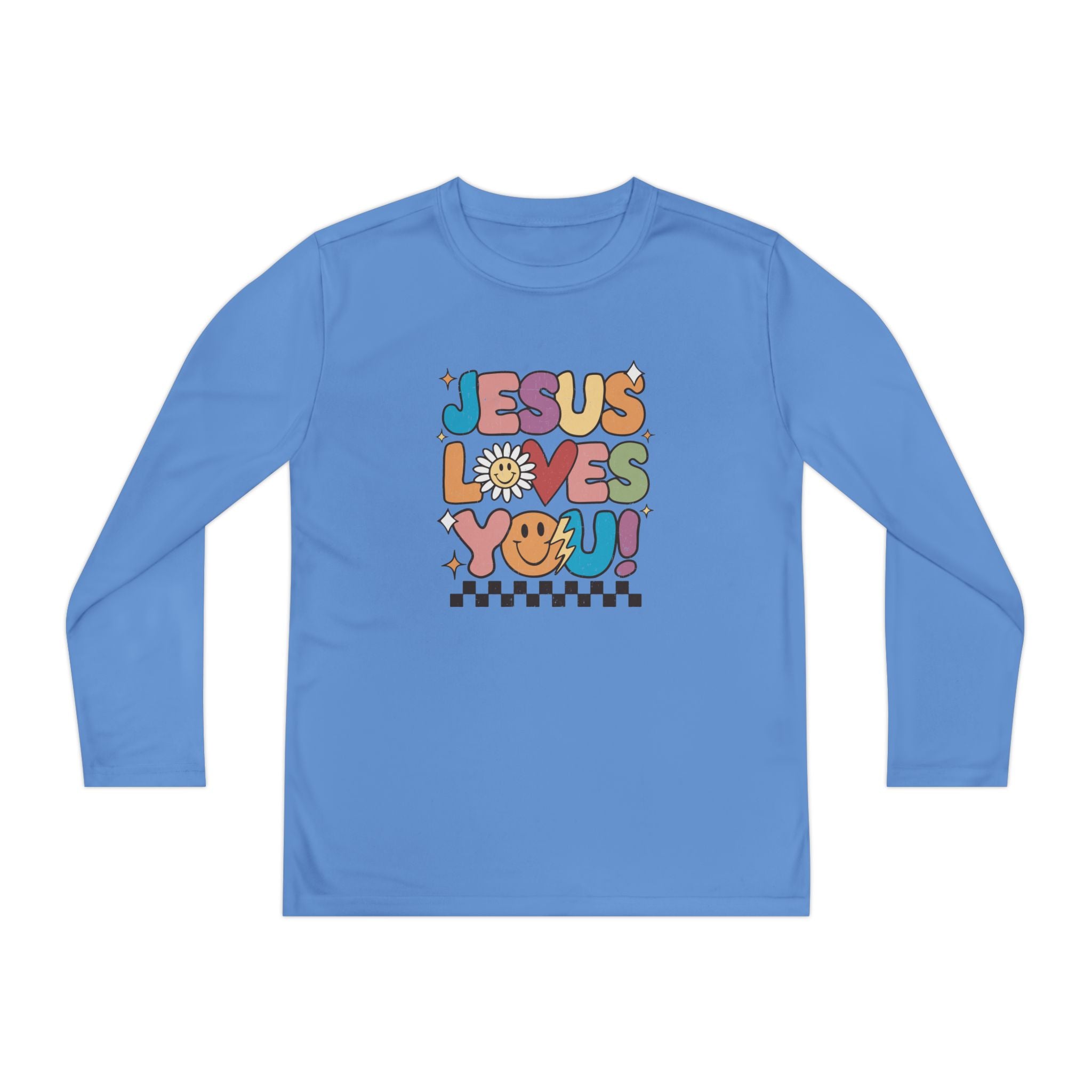 Faith Based Youth Long Sleeve T-Shirt - Jesus Loves You | Kids clothes by atgodanddesigns