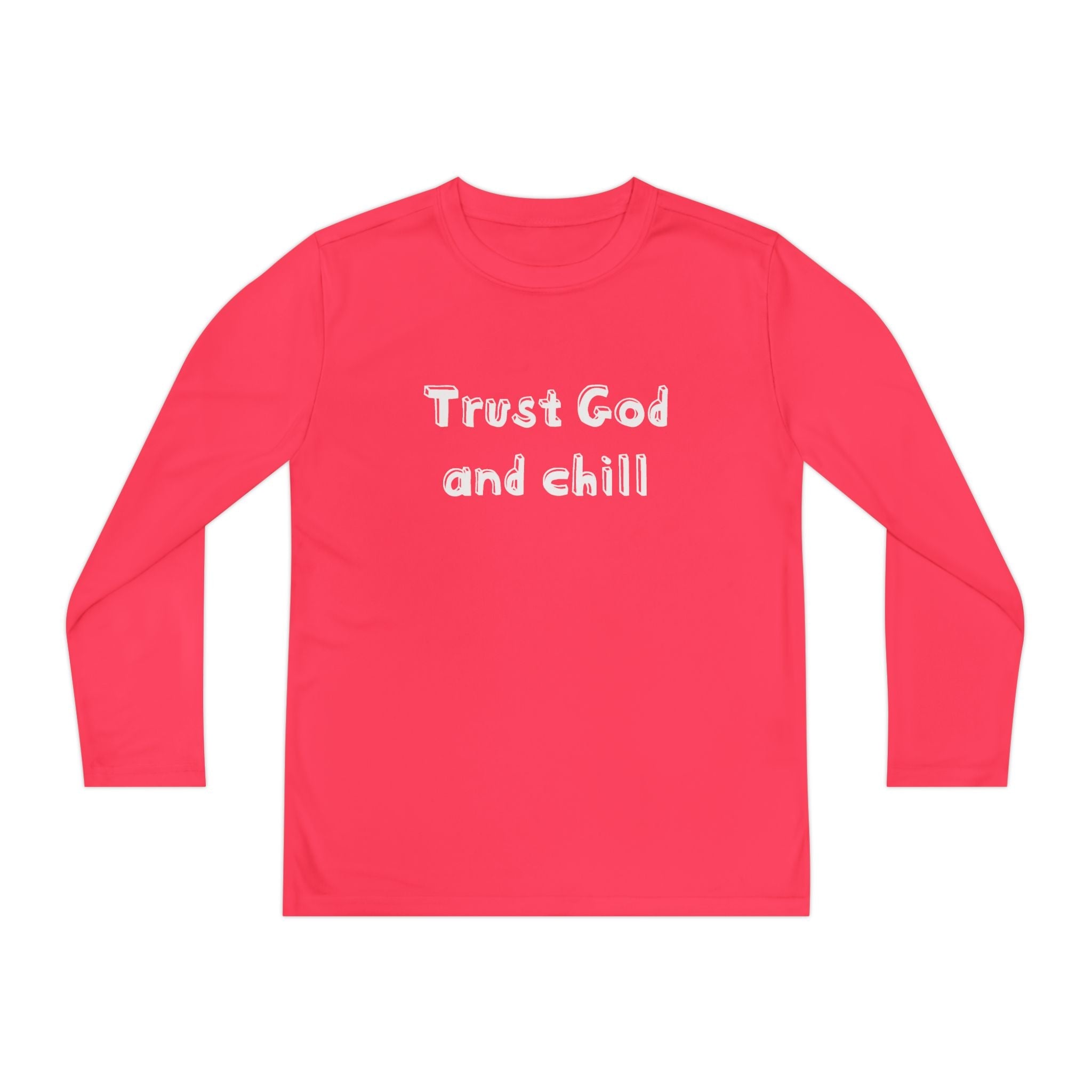 Faith Based Youth Long Sleeve T-Shirt - Trust God And Chill | Kids clothes by atgodanddesigns