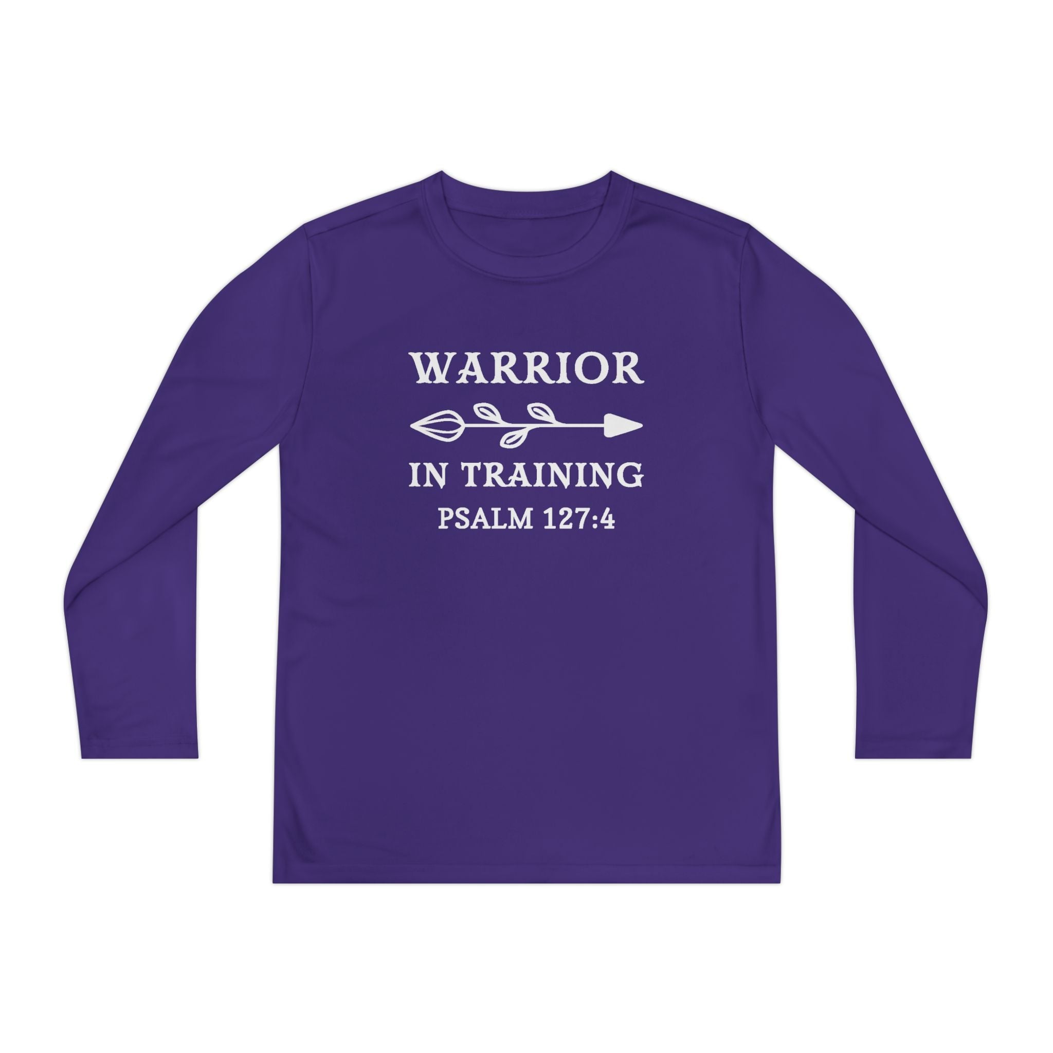Faith Based Youth Long Sleeve T-Shirt - Warrior In Training | Kids clothes by atgodanddesigns