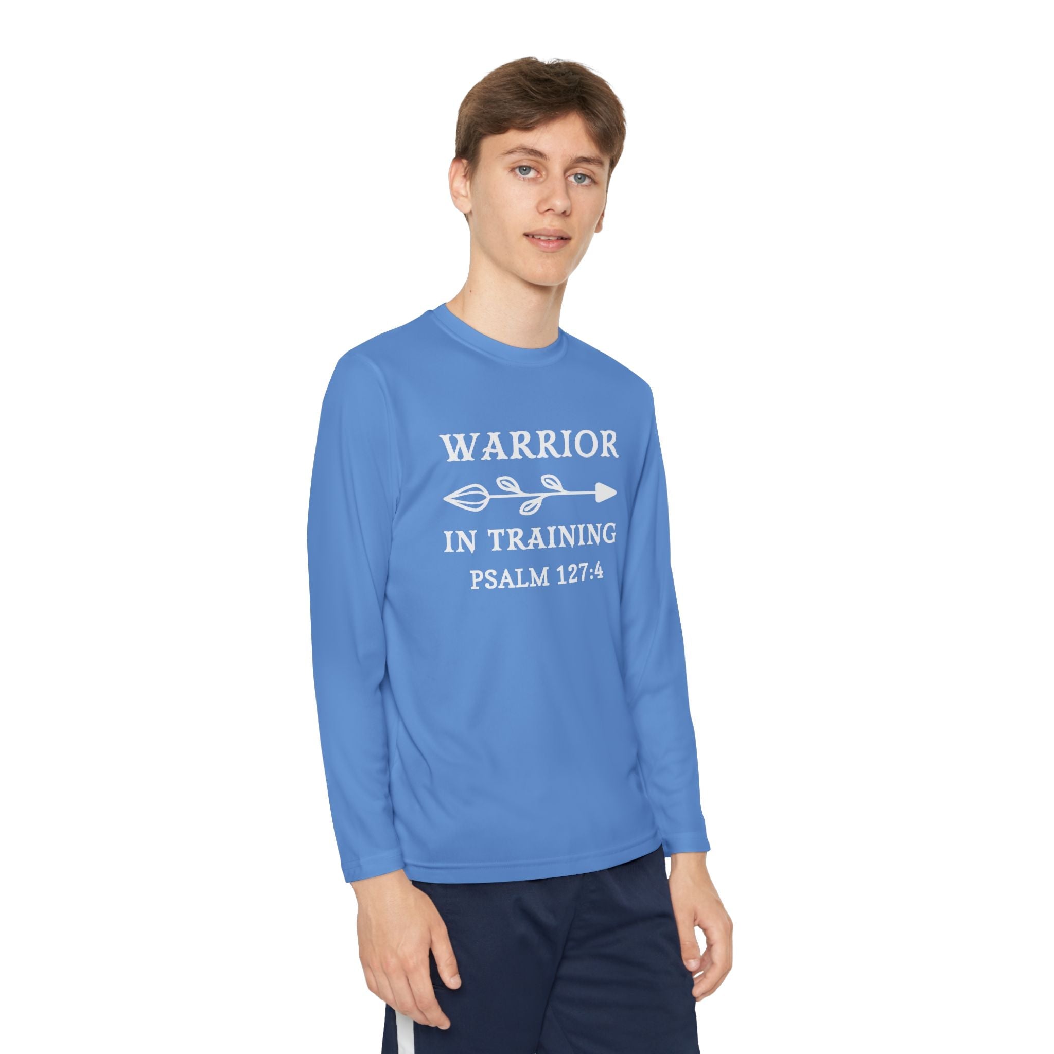 Faith Based Youth Long Sleeve T-Shirt - Warrior In Training | Kids clothes by atgodanddesigns
