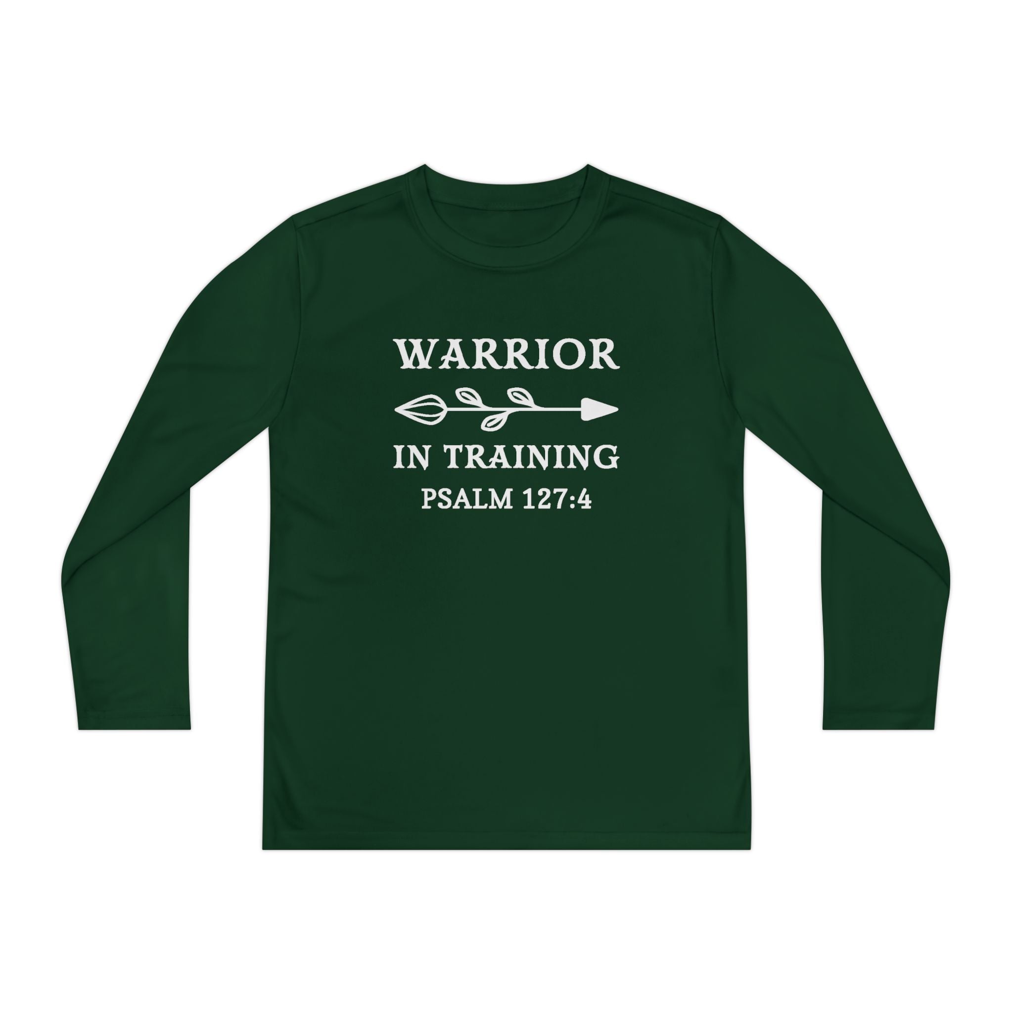Faith Based Youth Long Sleeve T-Shirt - Warrior In Training | Kids clothes by atgodanddesigns