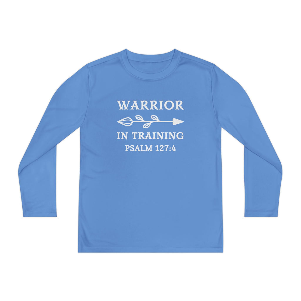 Faith Based Youth Long Sleeve T-Shirt - Warrior In Training | Kids clothes by atgodanddesigns