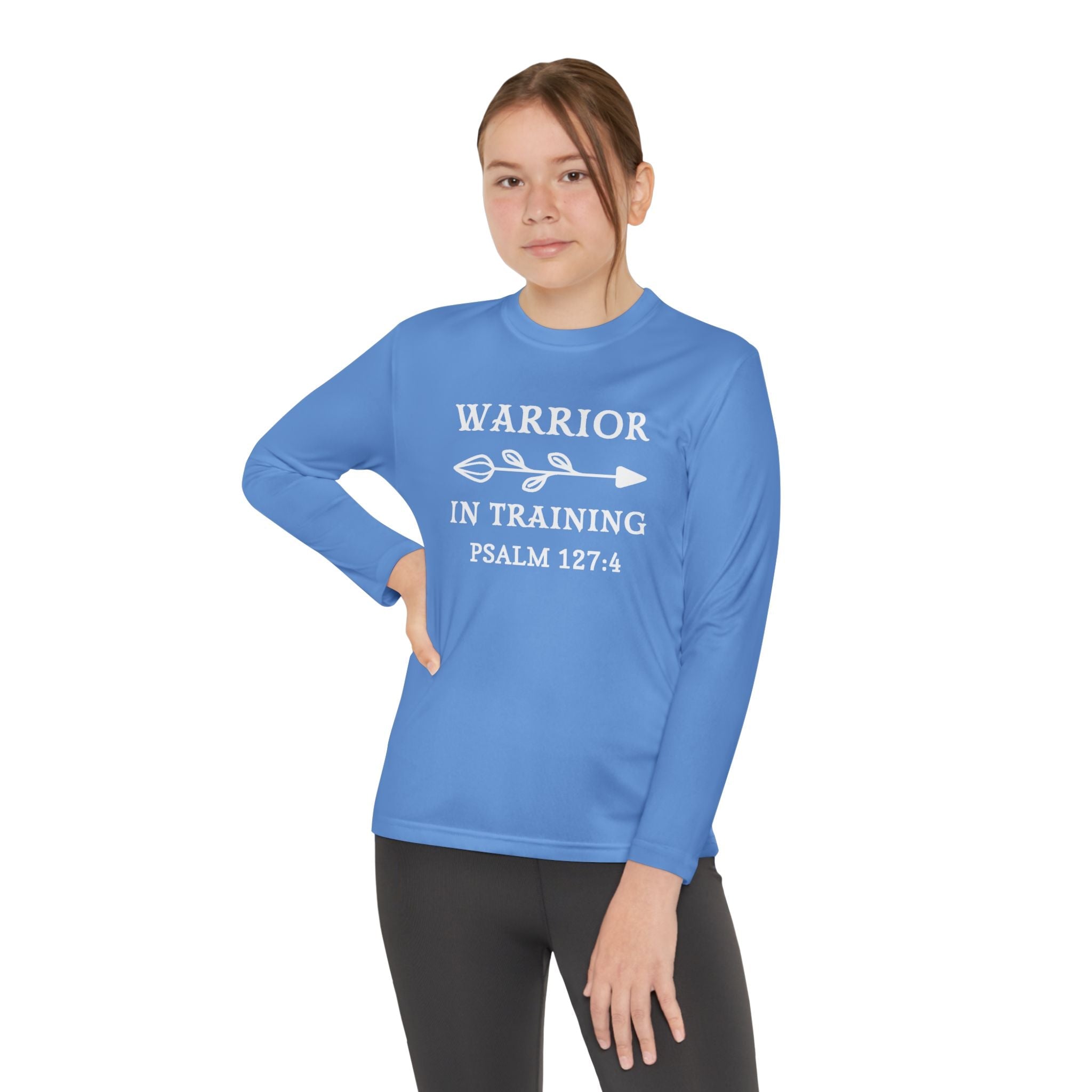 Faith Based Youth Long Sleeve T-Shirt - Warrior In Training | Kids clothes by atgodanddesigns