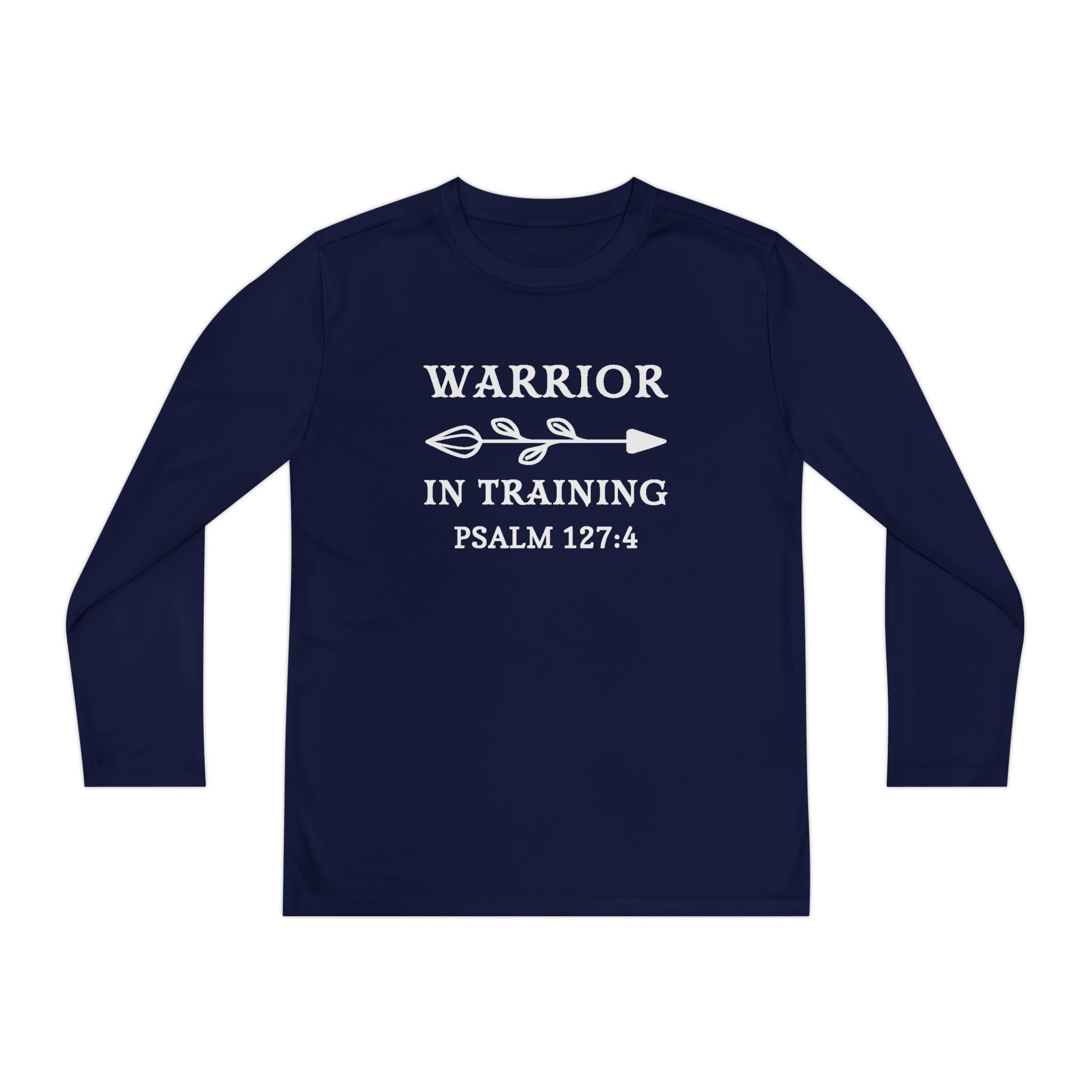 Faith Based Youth Long Sleeve T-Shirt - Warrior In Training | Kids clothes by atgodanddesigns