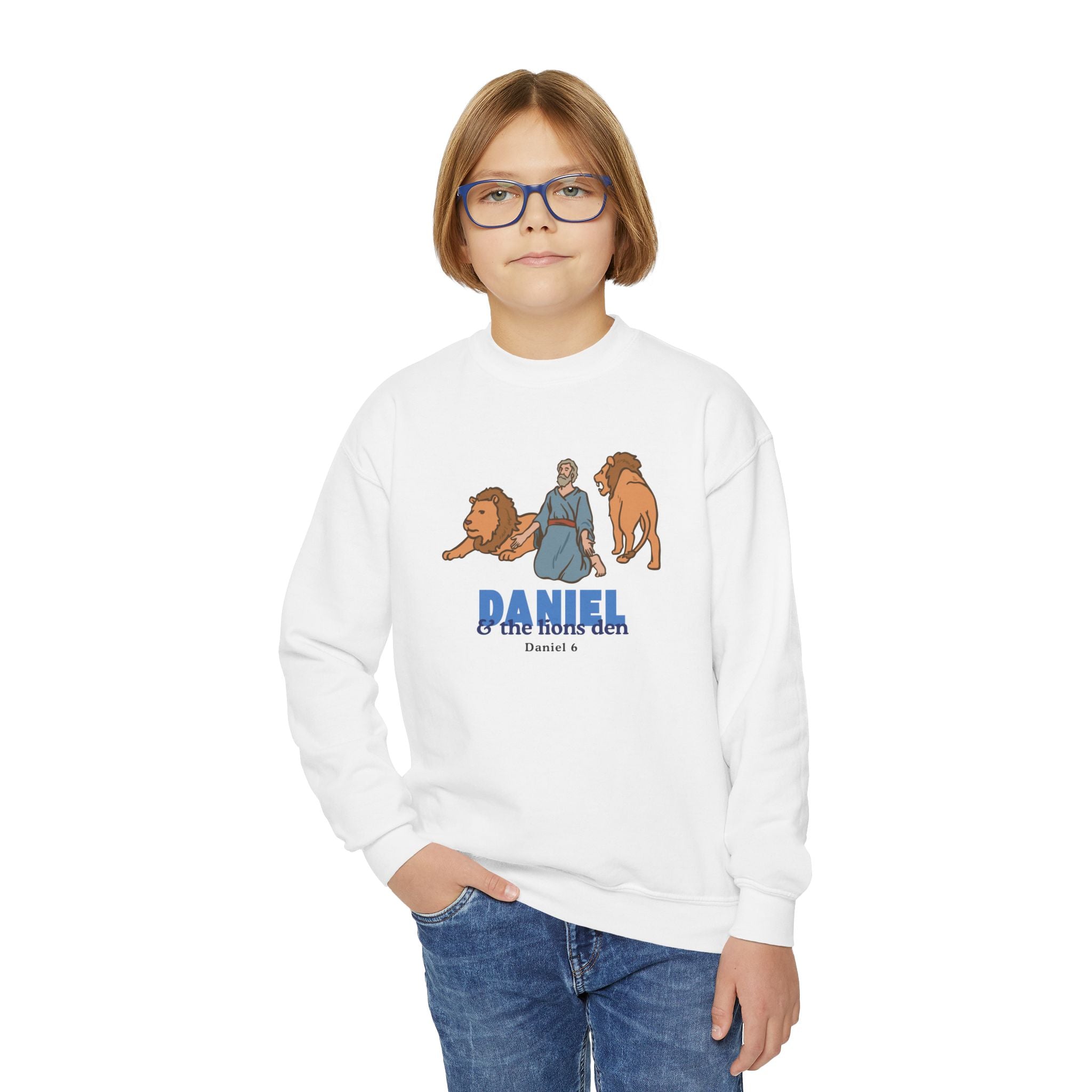 Faith Based Youth Sweatshirt - Daniel & The Lions Den | Kids clothes by atgodanddesigns