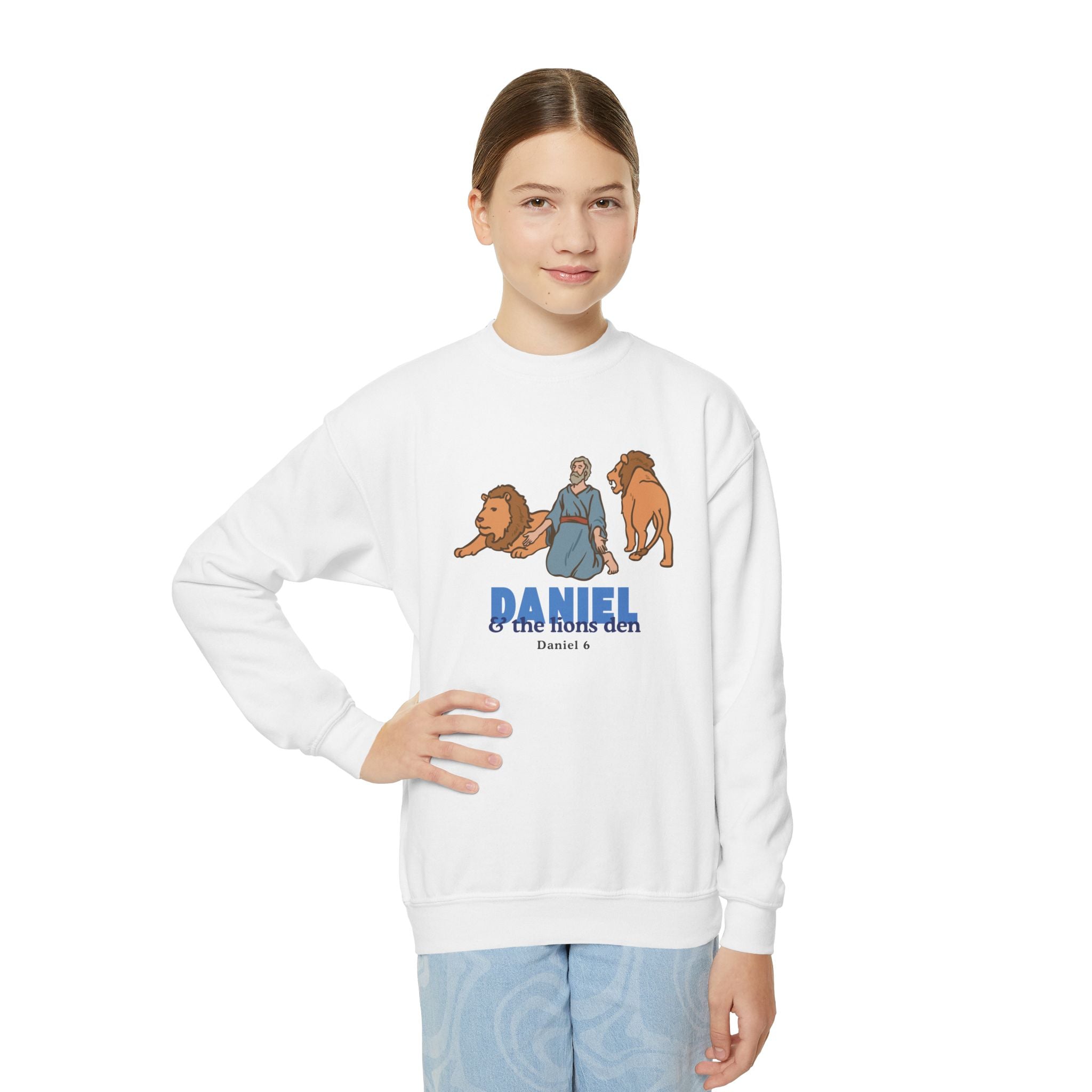 Faith Based Youth Sweatshirt - Daniel & The Lions Den | Kids clothes by atgodanddesigns