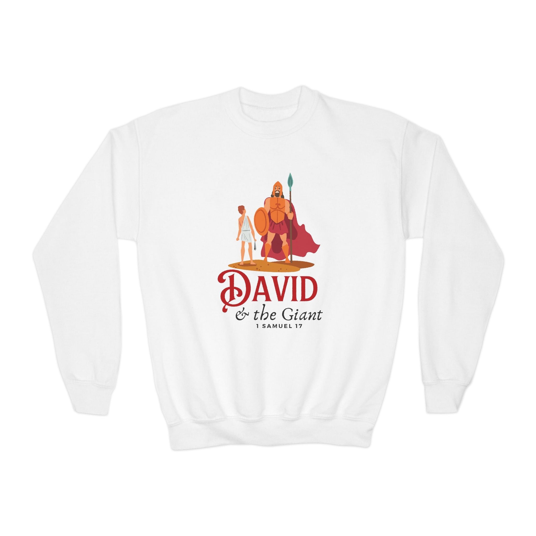 Faith Based Youth Sweatshirt - David & The Giant | Kids clothes by atgodanddesigns