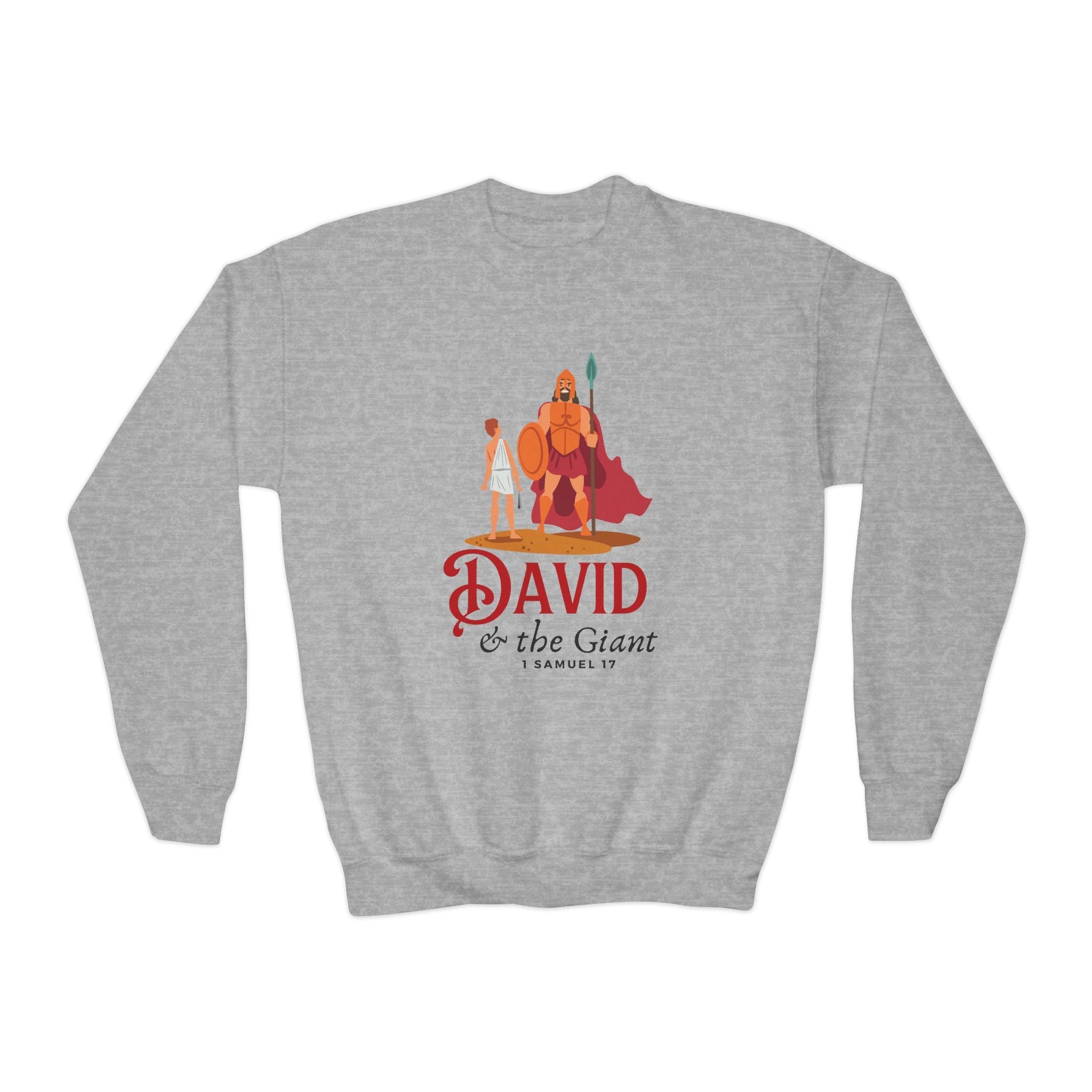 Faith Based Youth Sweatshirt - David & The Giant | Kids clothes by atgodanddesigns