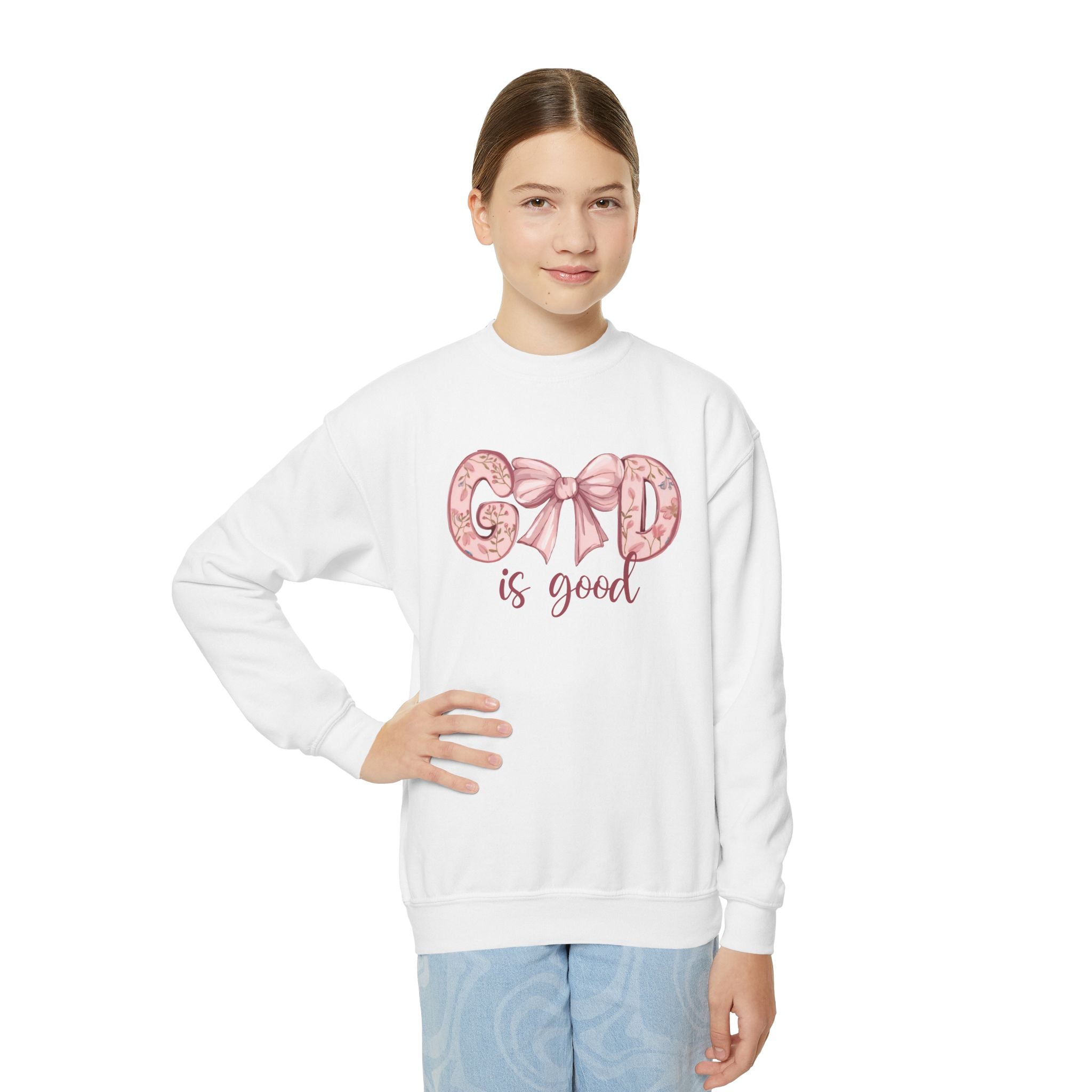 Faith Based Youth Sweatshirt - God Is Good | Kids clothes by atgodanddesigns