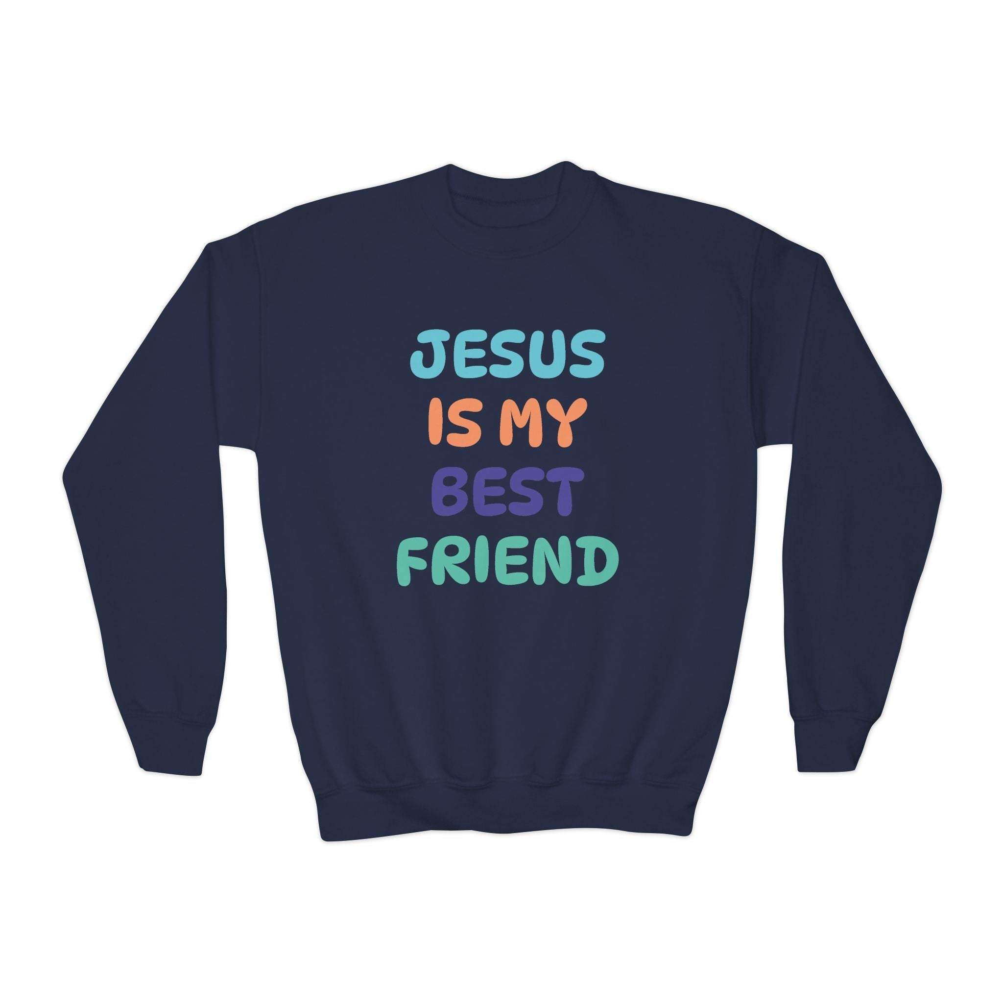 Faith Based Youth Sweatshirt - Jesus Is My Best Friend | Kids clothes by atgodanddesigns