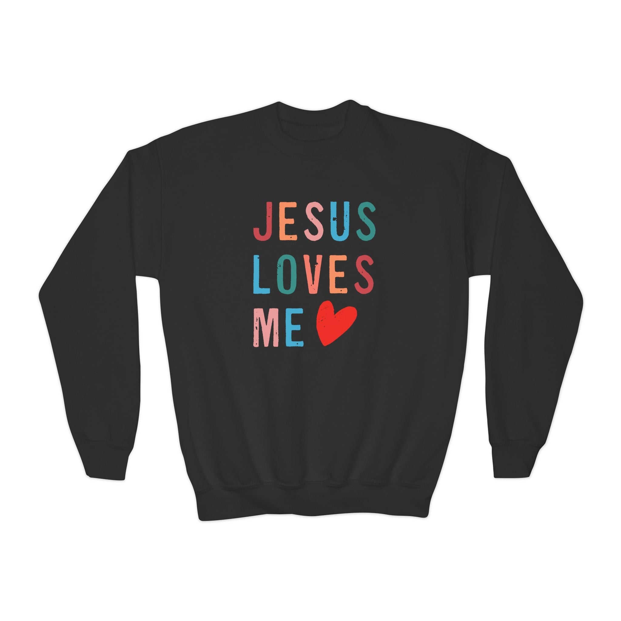 Faith Based Youth Sweatshirt - Jesus Loves Me | Kids clothes by atgodanddesigns