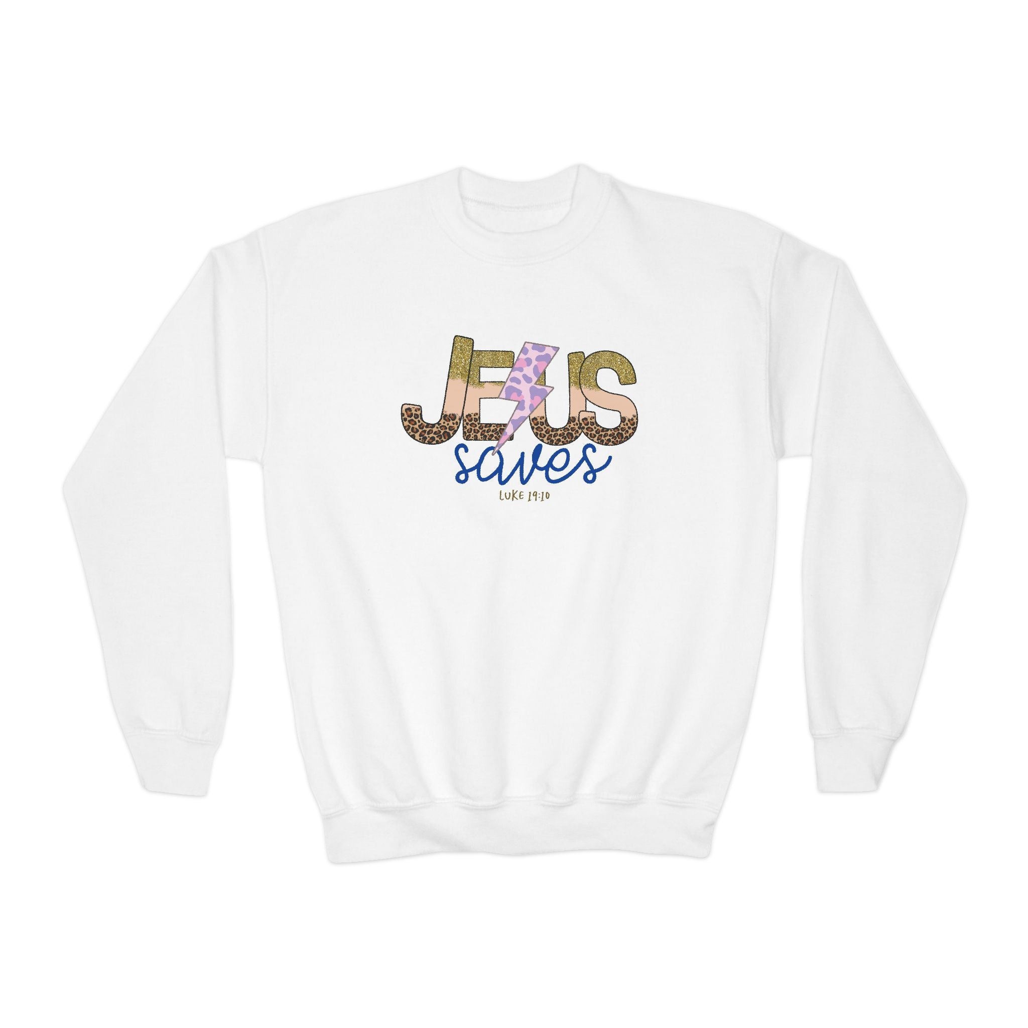 Faith Based Youth Sweatshirt - Jesus Saves | Kids clothes by atgodanddesigns