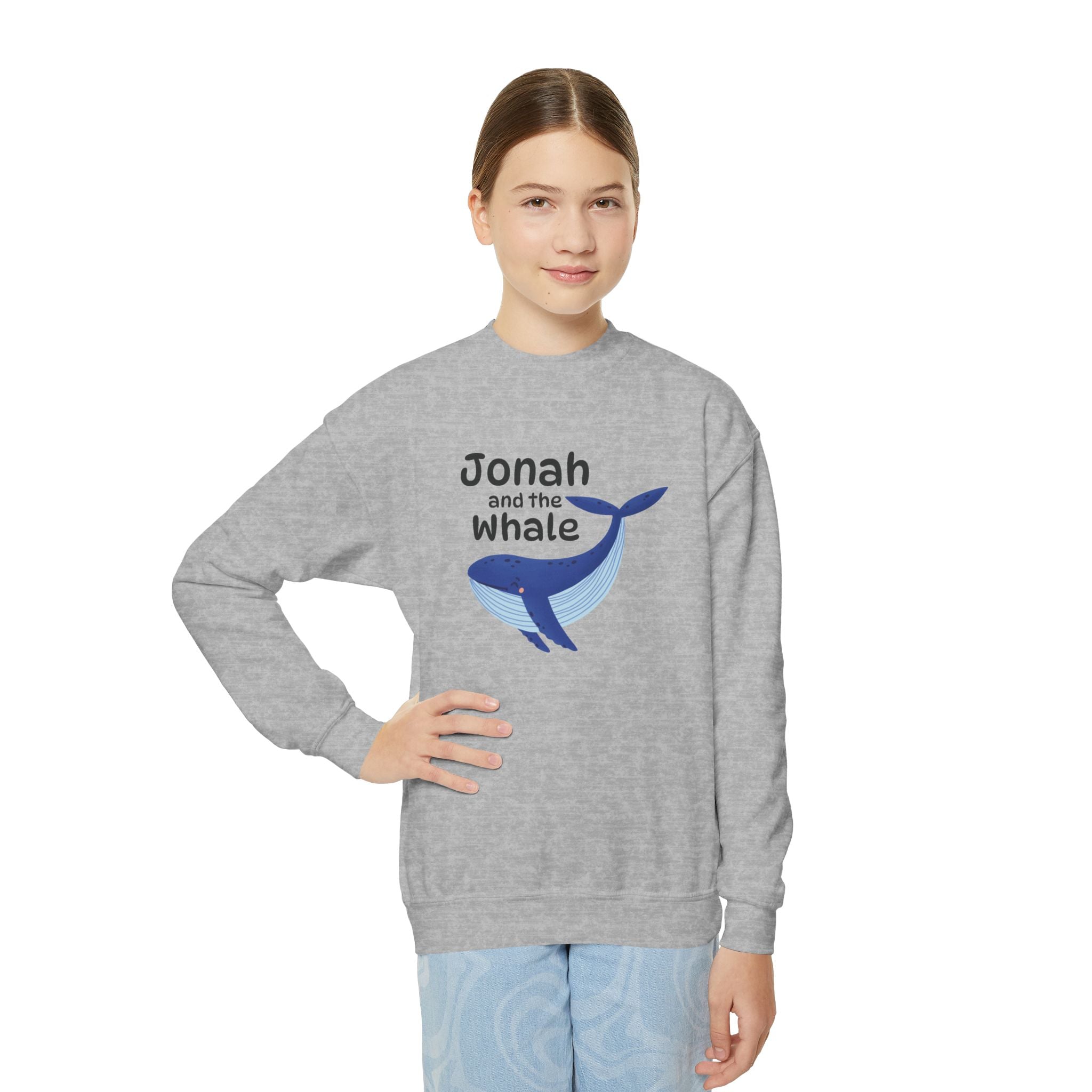 Faith Based Youth Sweatshirt - Jonah And The Whale | Kids clothes by atgodanddesigns