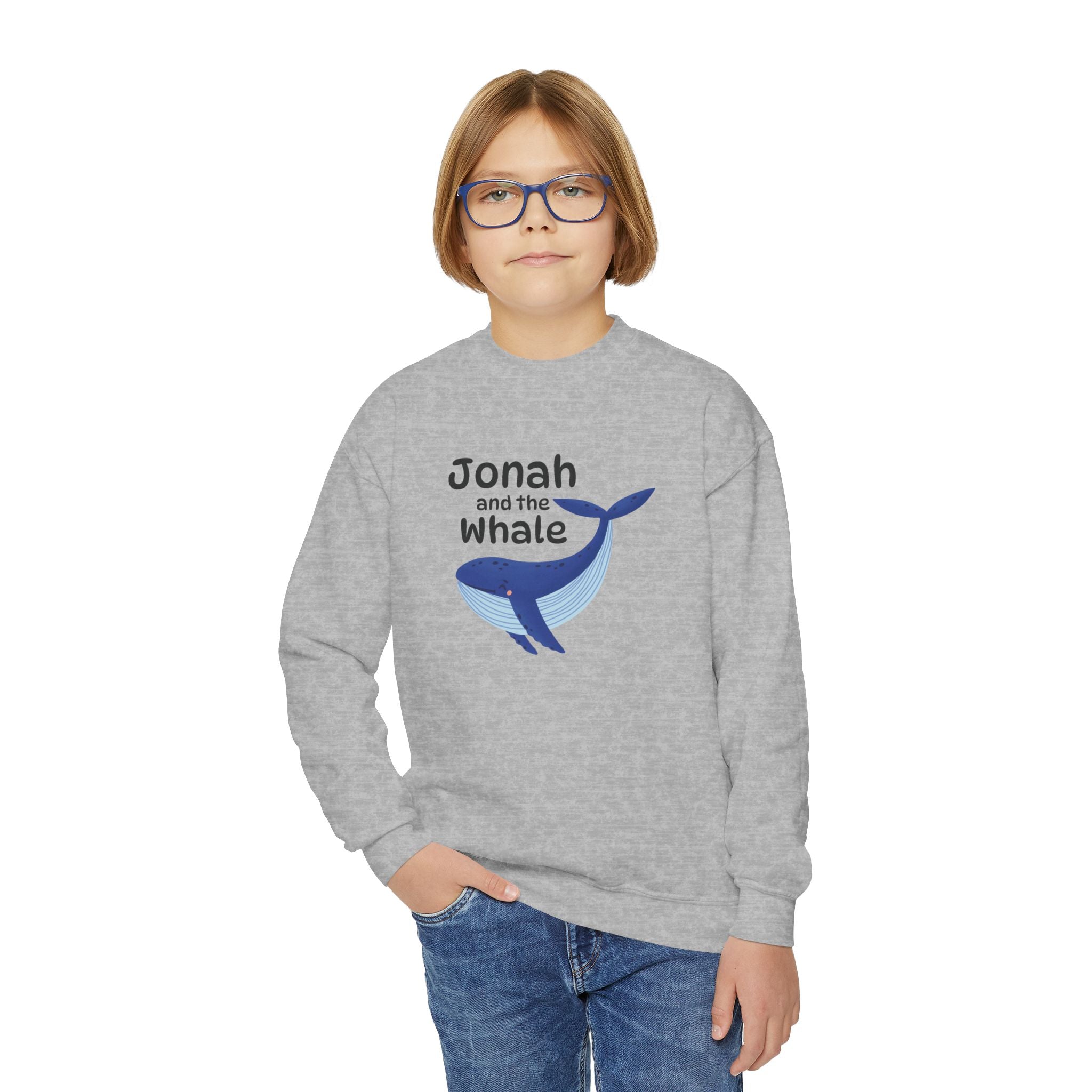 Faith Based Youth Sweatshirt - Jonah And The Whale | Kids clothes by atgodanddesigns