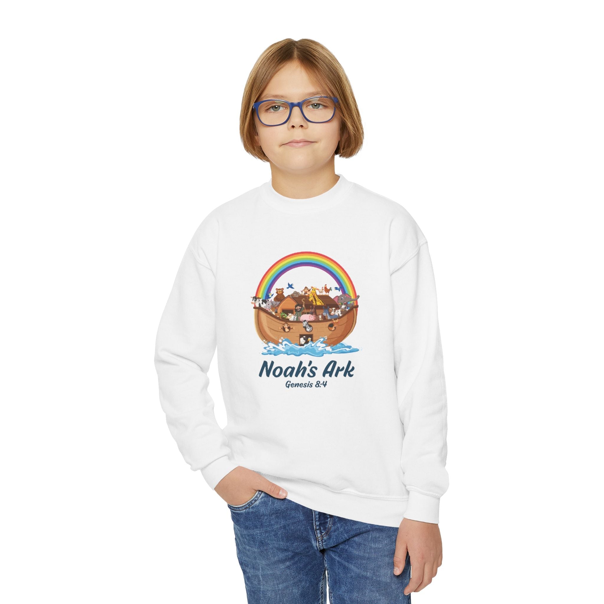 Faith Based Youth Sweatshirt - Noah's Ark | Kids clothes by atgodanddesigns