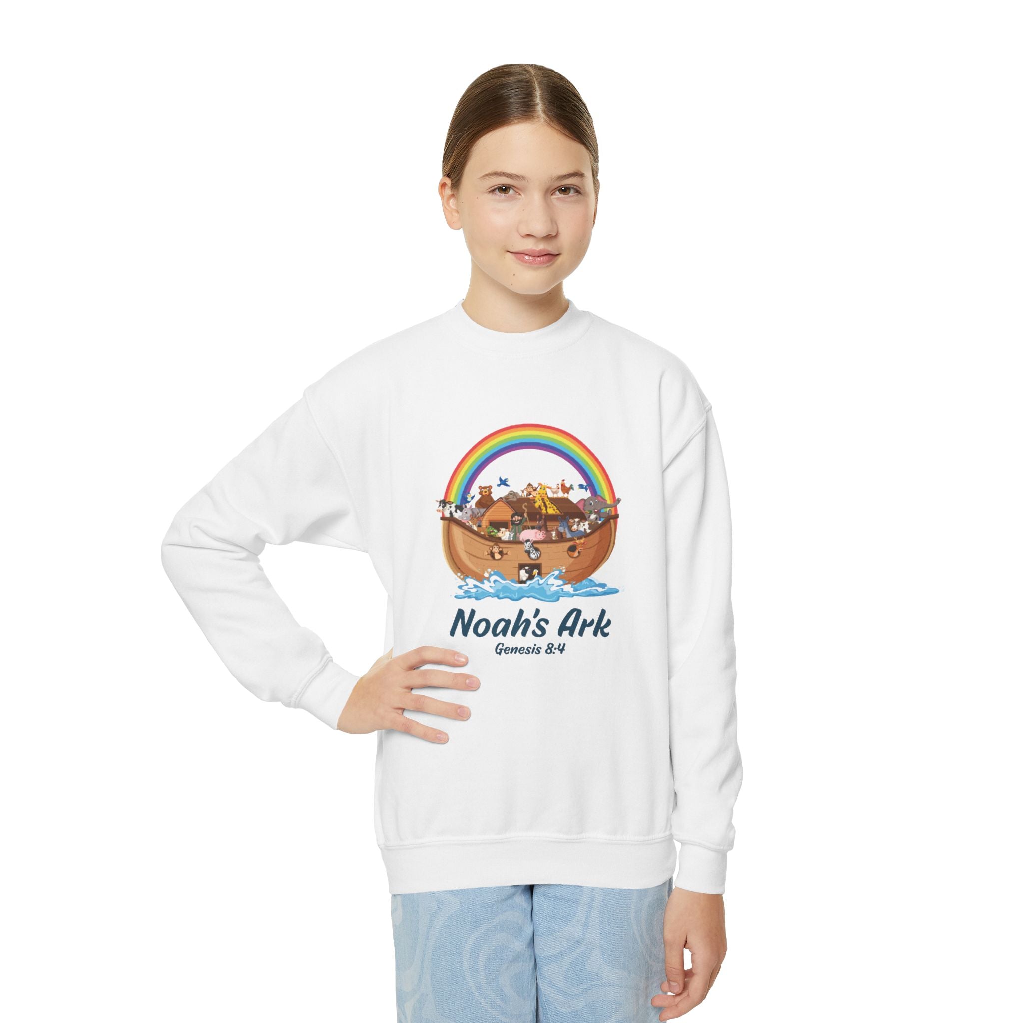 Faith Based Youth Sweatshirt - Noah's Ark | Kids clothes by atgodanddesigns