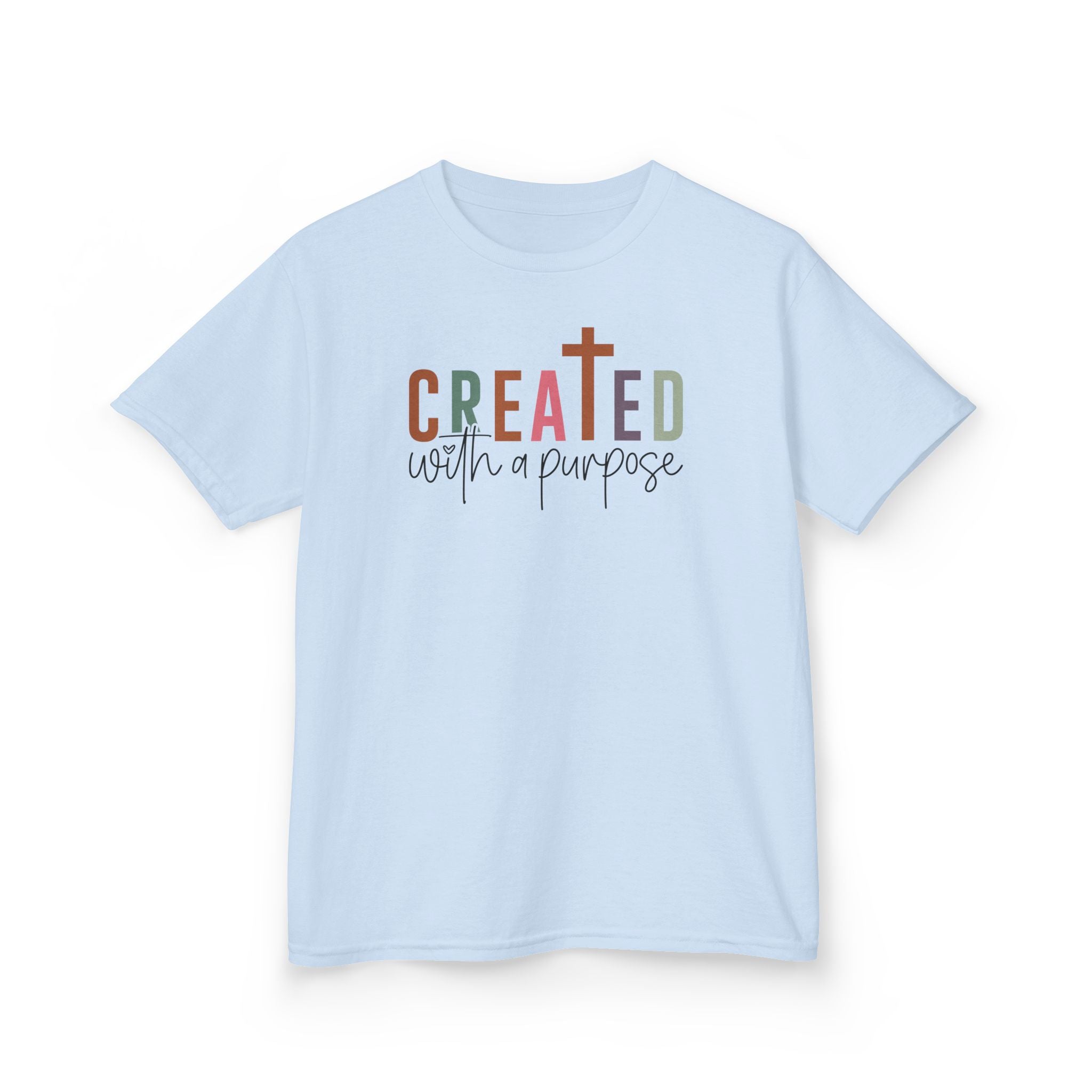 Faith Based Youth T-Shirt - Created With A Purpose | Kids clothes by atgodanddesigns