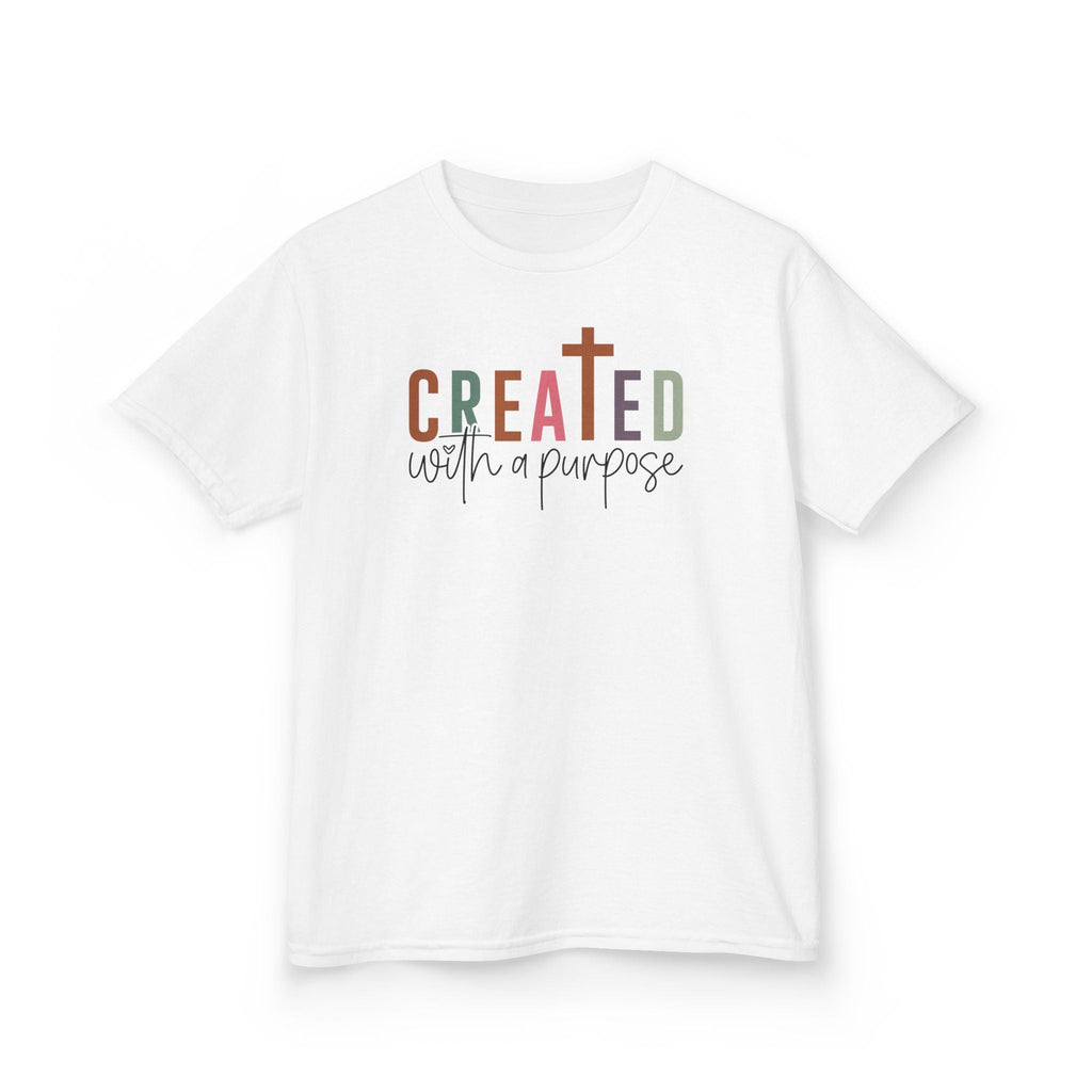 Faith Based Youth T-Shirt - Created With A Purpose | Kids clothes by atgodanddesigns