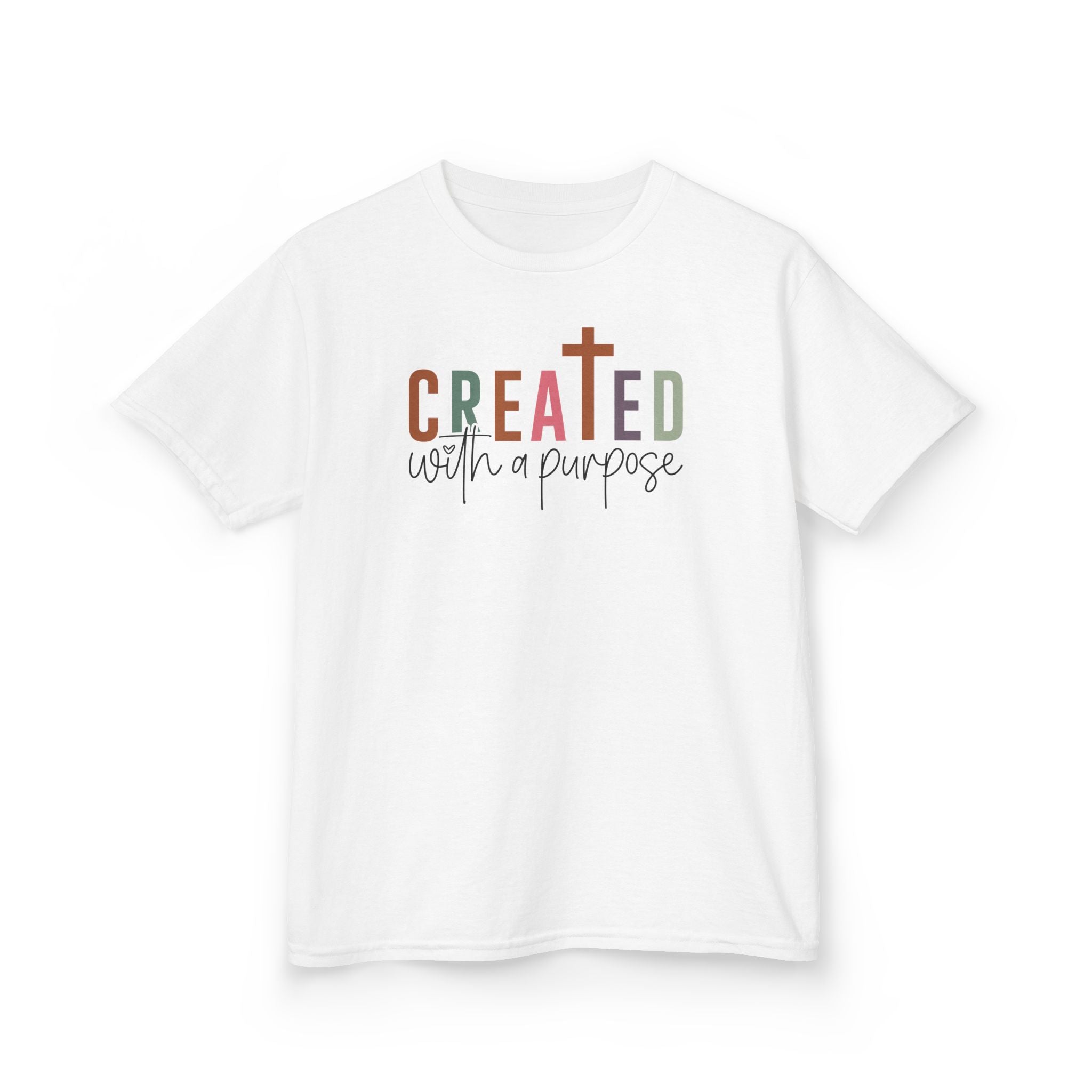Faith Based Youth T-Shirt - Created With A Purpose | Kids clothes by atgodanddesigns