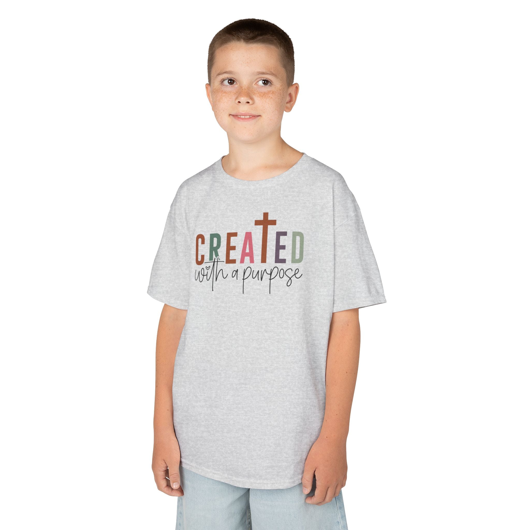 Faith Based Youth T-Shirt - Created With A Purpose | Kids clothes by atgodanddesigns