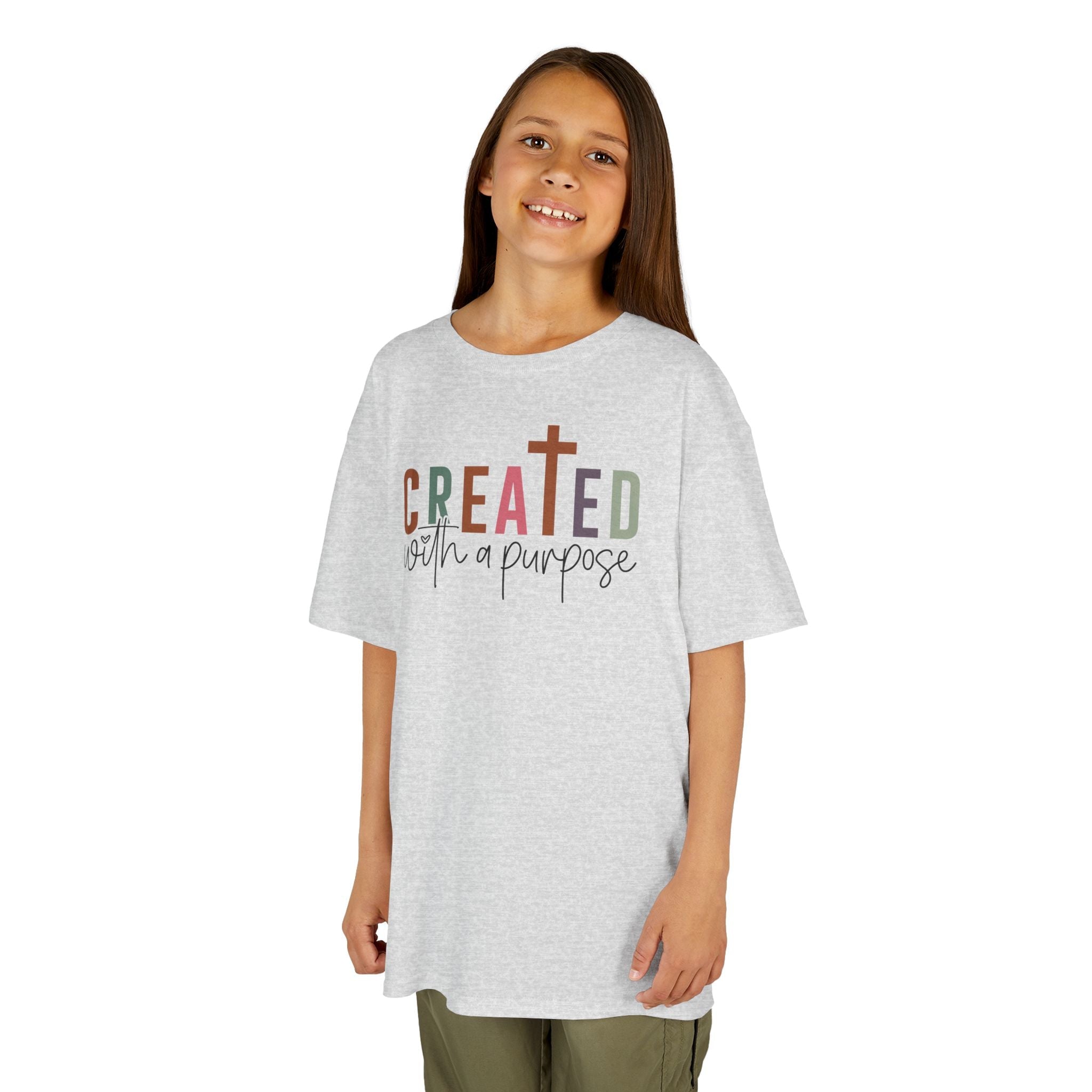 Faith Based Youth T-Shirt - Created With A Purpose | Kids clothes by atgodanddesigns