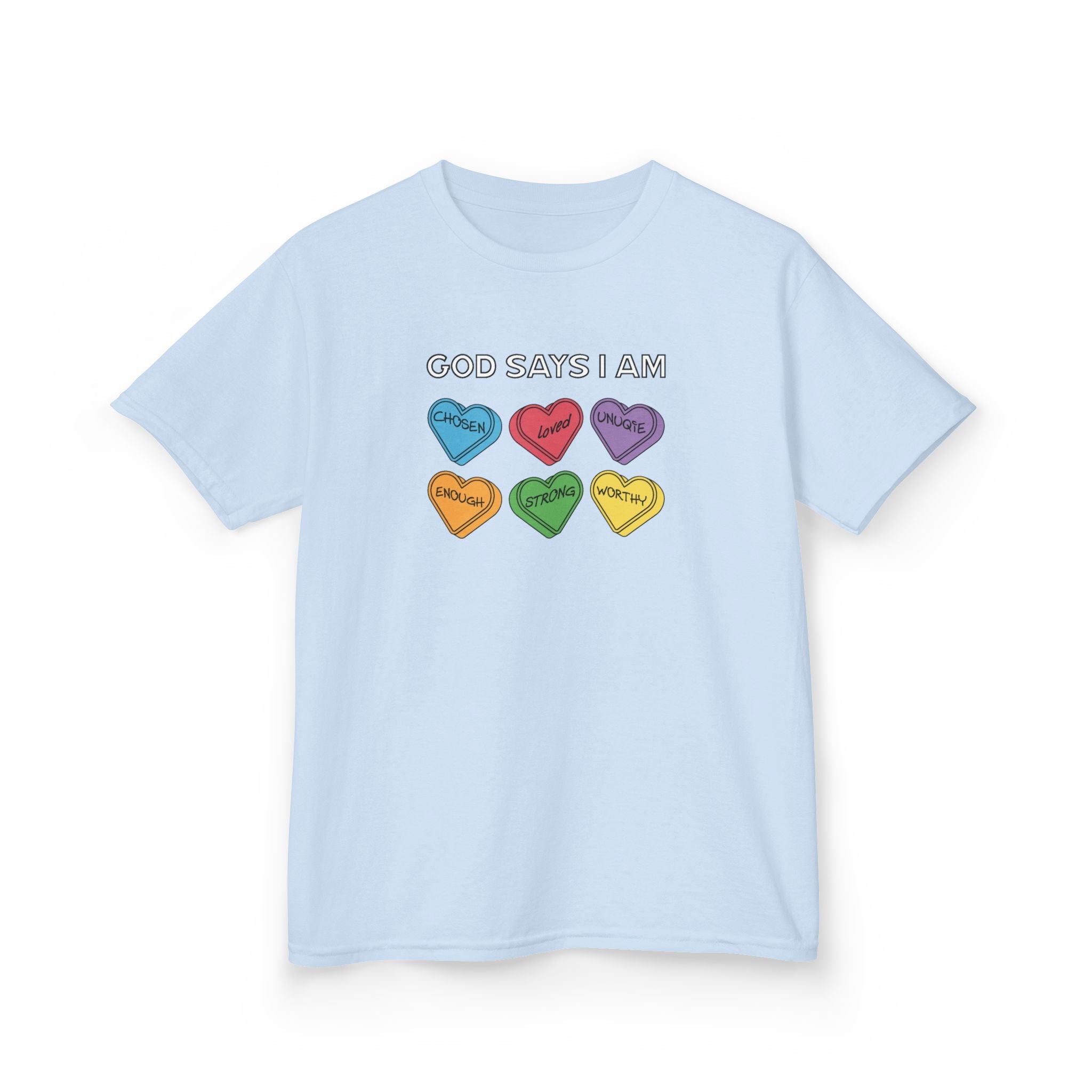 Faith Based Youth T-Shirt - God Says I Am | Kids clothes by atgodanddesigns