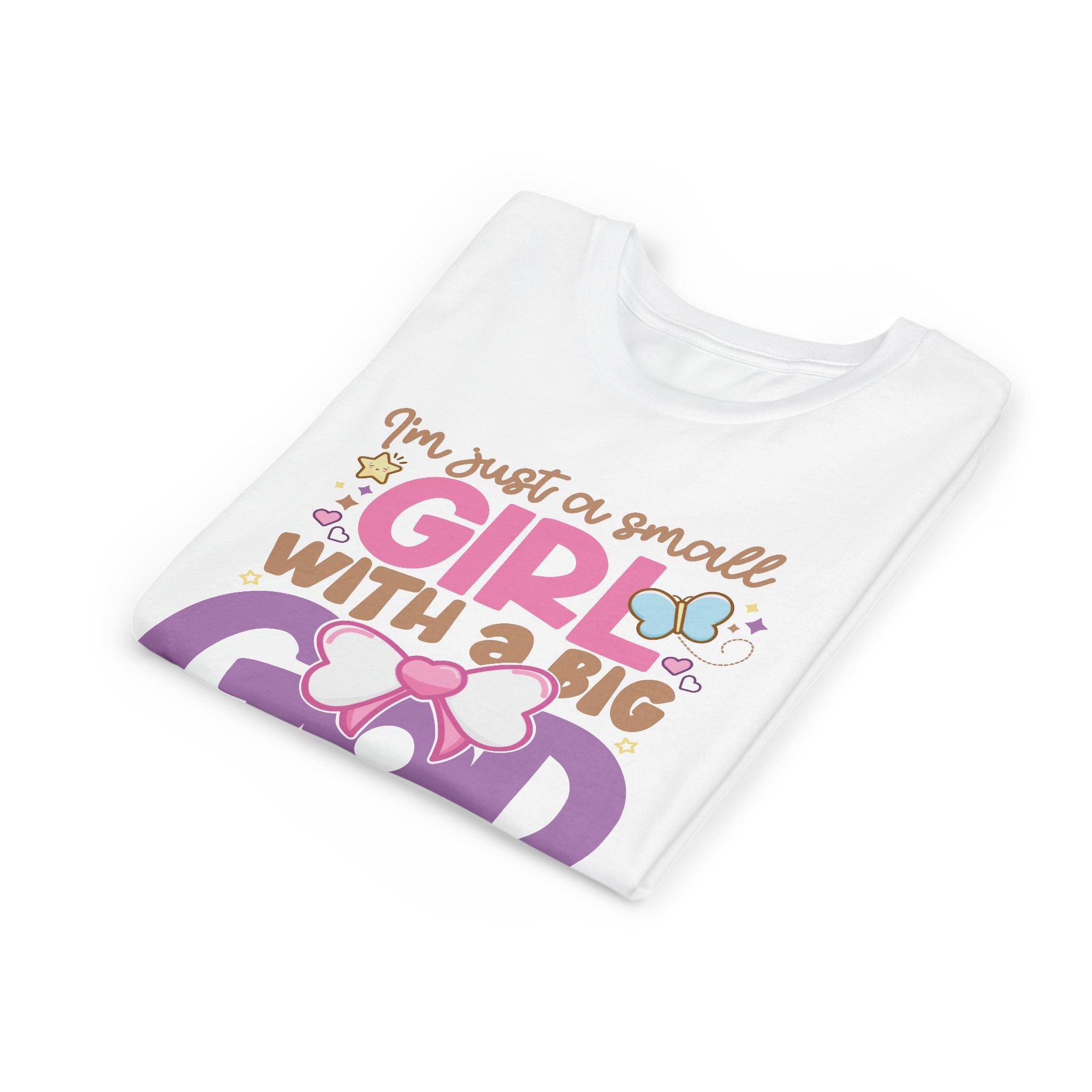 Faith Based Youth T-Shirt - I'm Just A Small Girl With A Big God | Kids clothes by atgodanddesigns