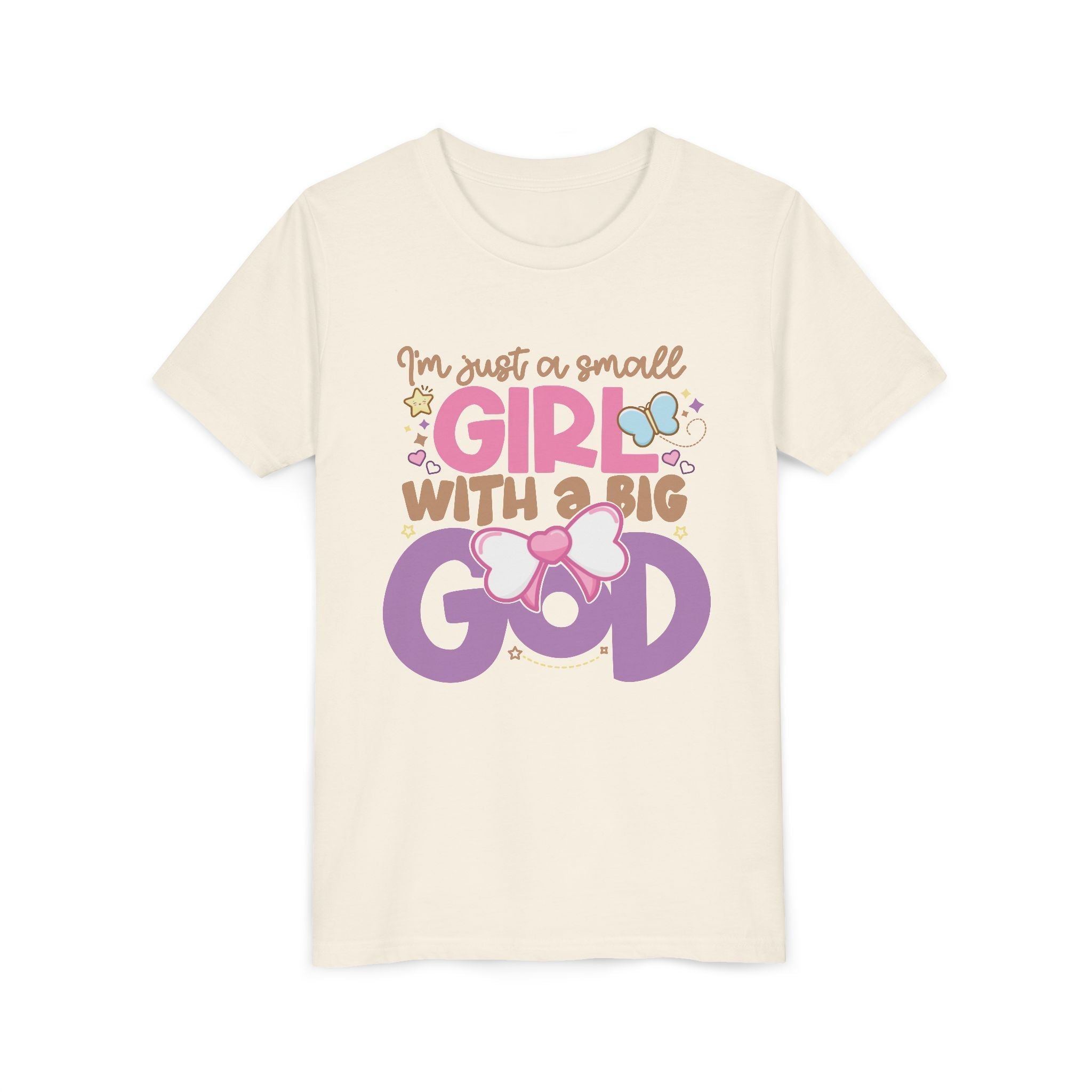 Faith Based Youth T-Shirt - I'm Just A Small Girl With A Big God | Kids clothes by atgodanddesigns
