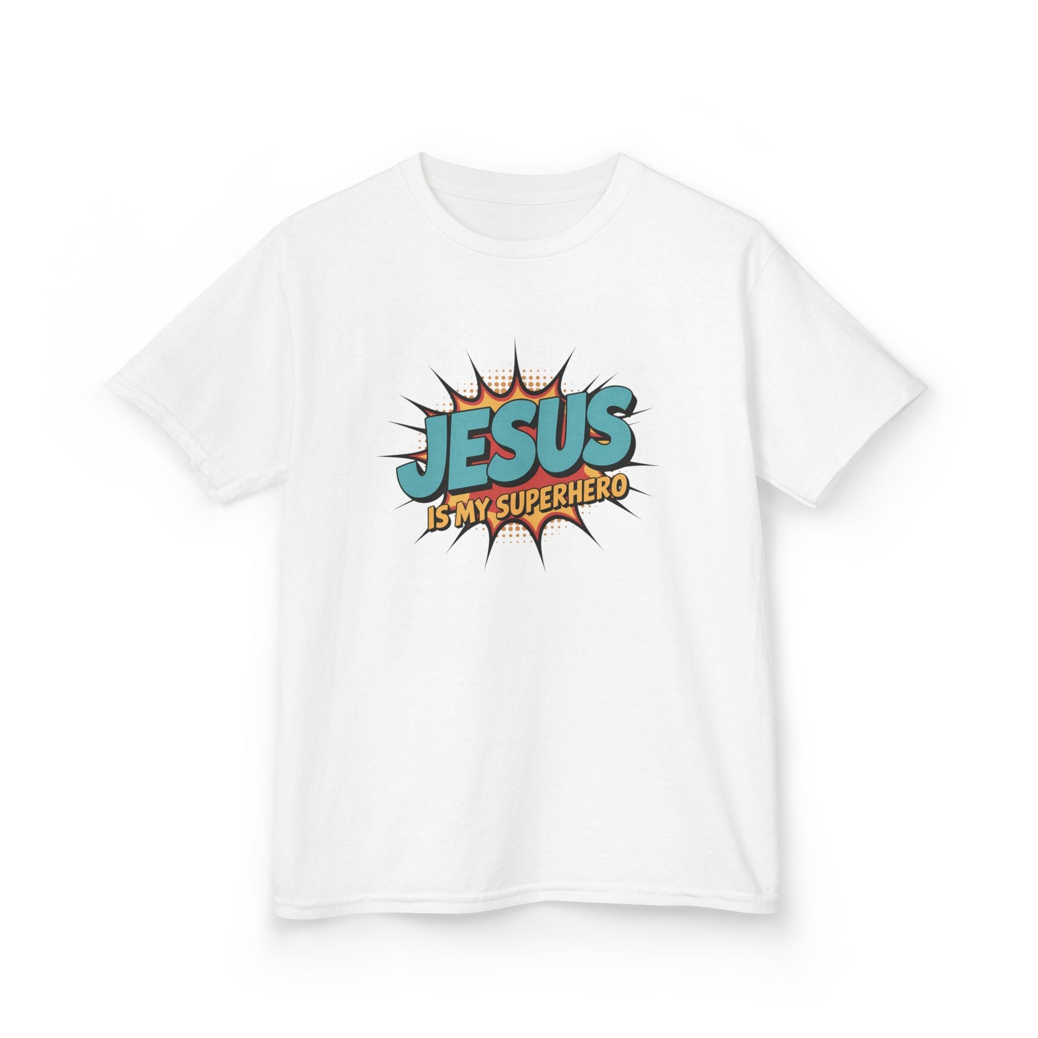 Faith Based Youth T-Shirt - Jesus Is My Superhero | Kids clothes by atgodanddesigns