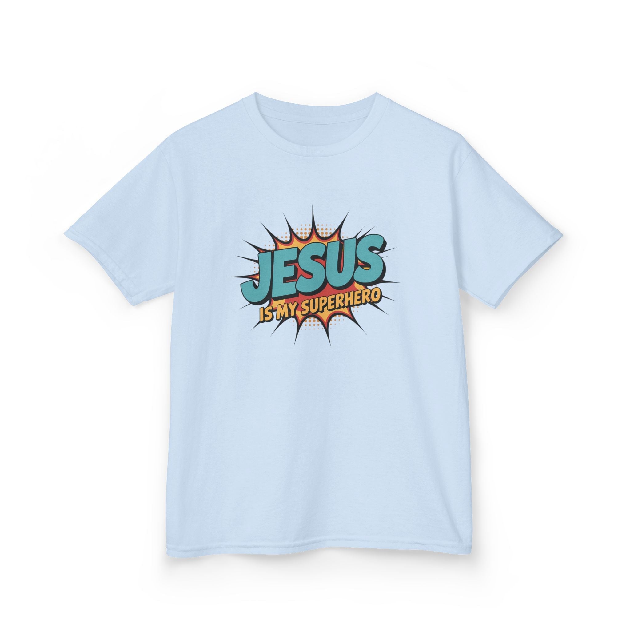Faith Based Youth T-Shirt - Jesus Is My Superhero | Kids clothes by atgodanddesigns