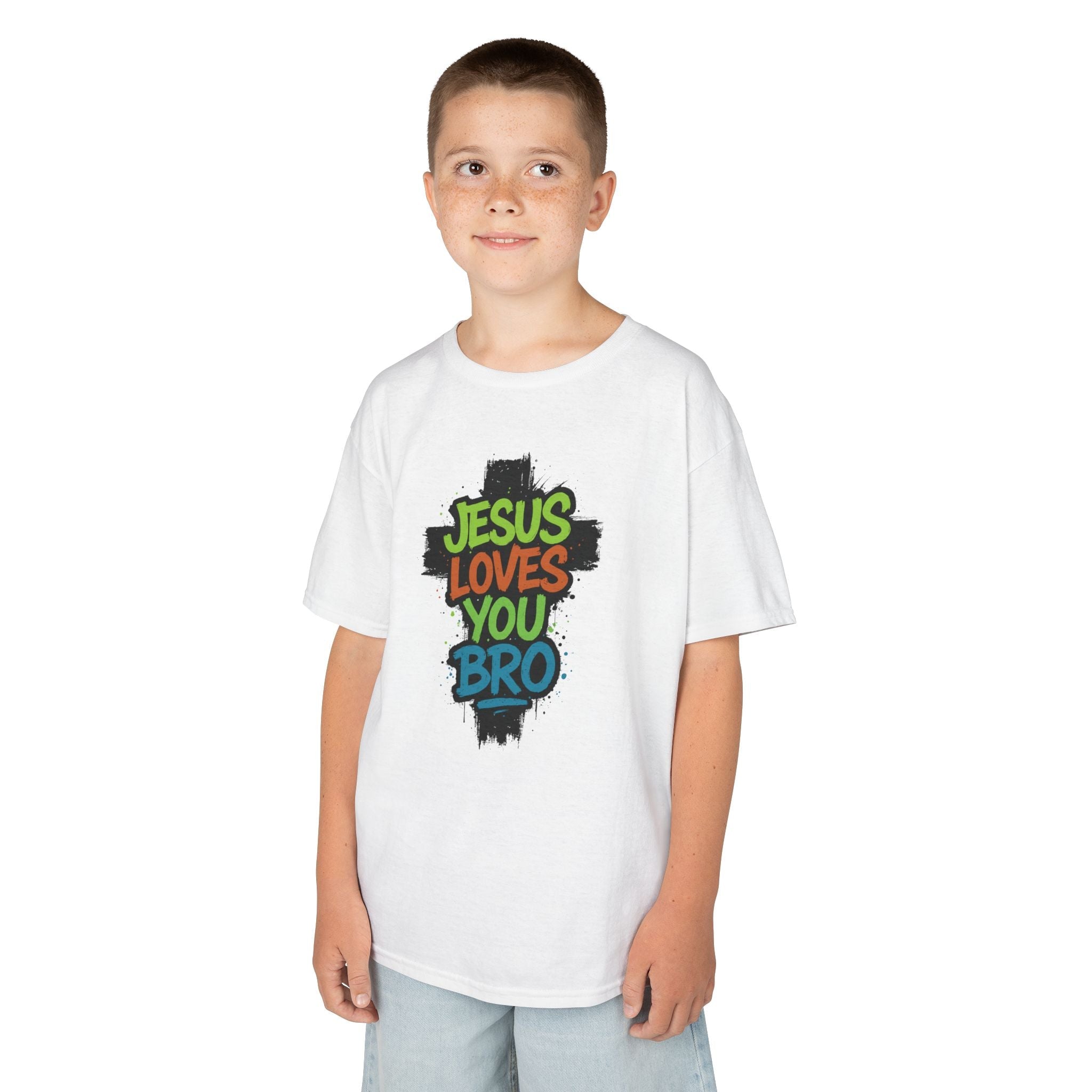 Faith Based Youth T-Shirt - Jesus Loves You Bro | Kids clothes by atgodanddesigns