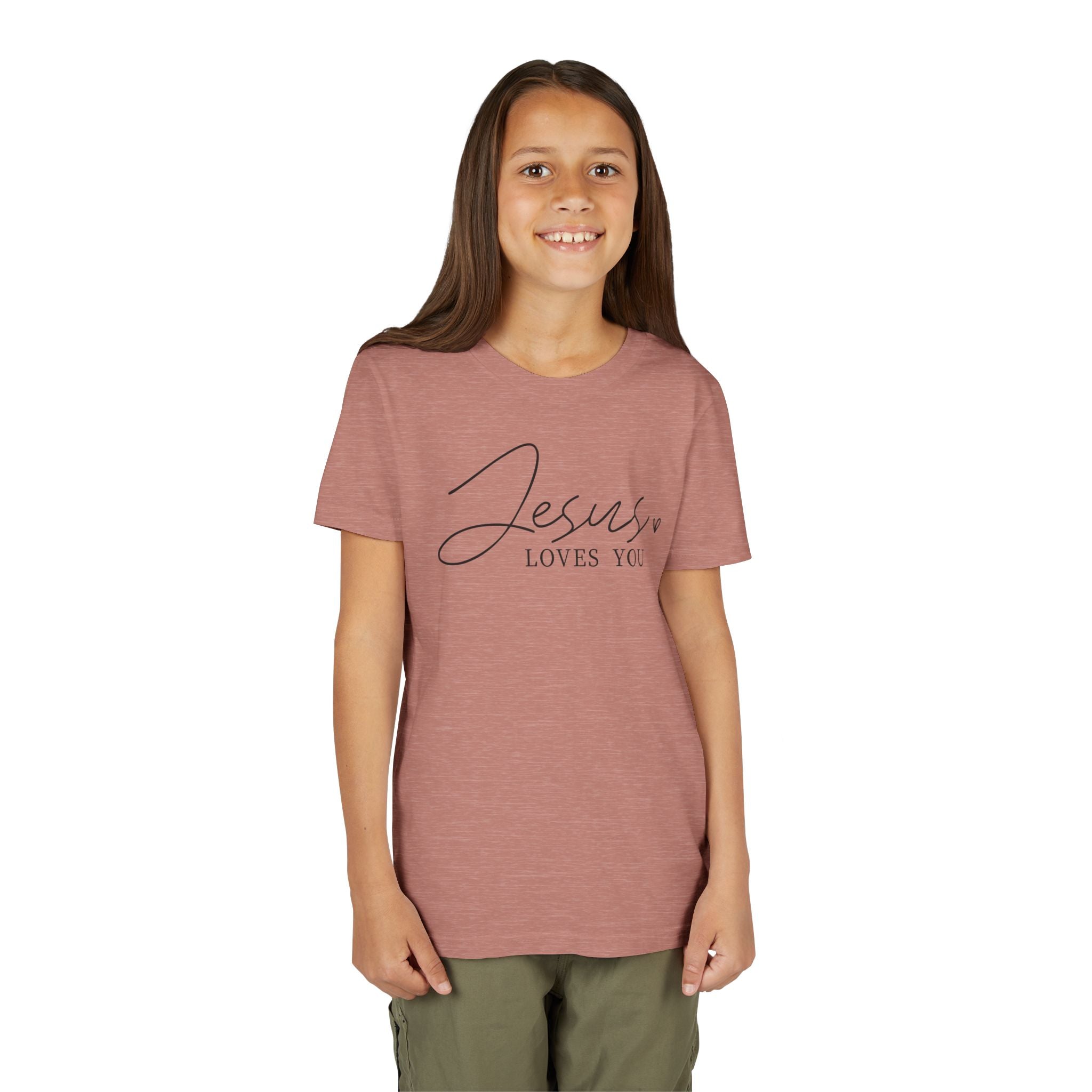 Faith Based Youth T-Shirt - Jesus Loves You | Kids clothes by atgodanddesigns