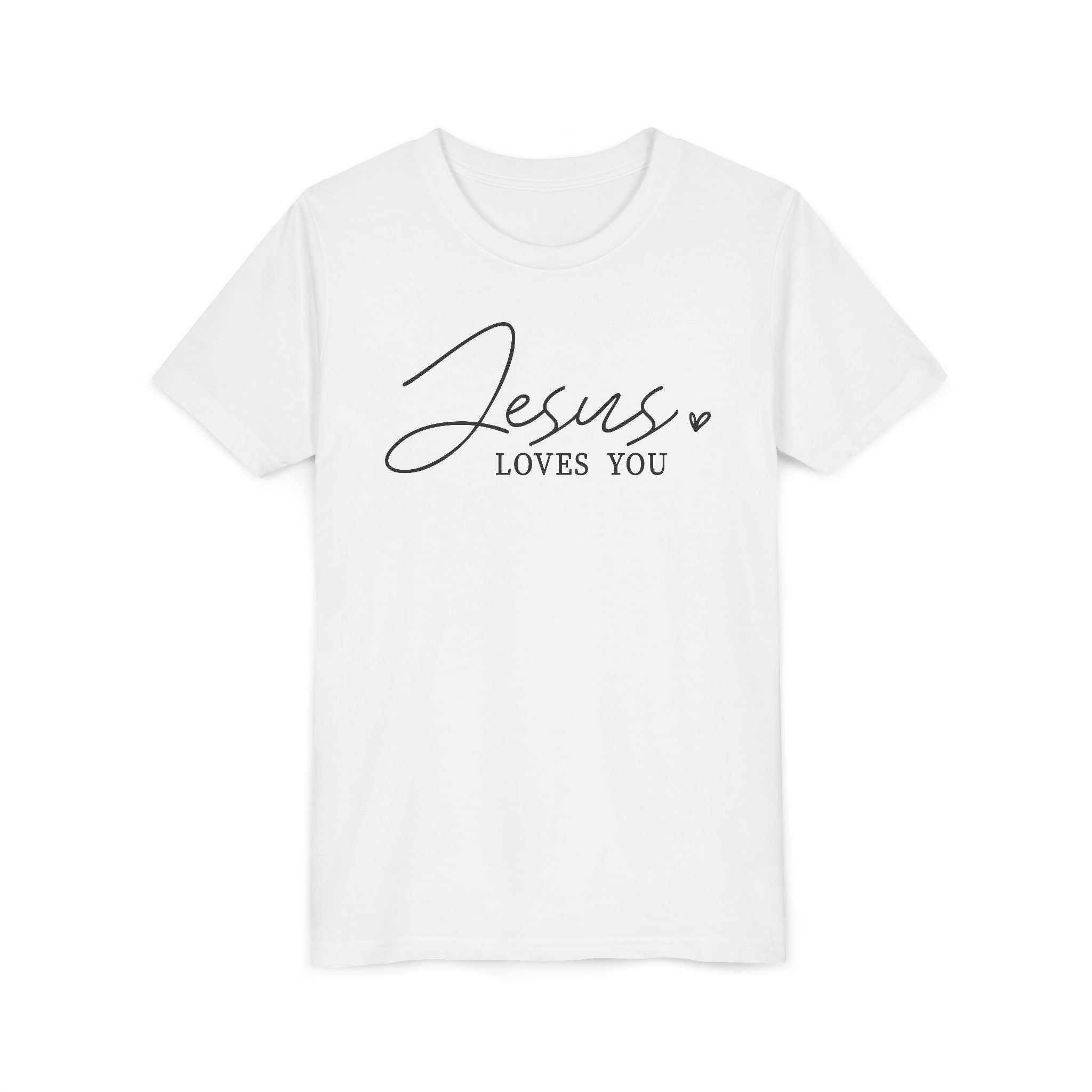 Faith Based Youth T-Shirt - Jesus Loves You | Kids clothes by atgodanddesigns