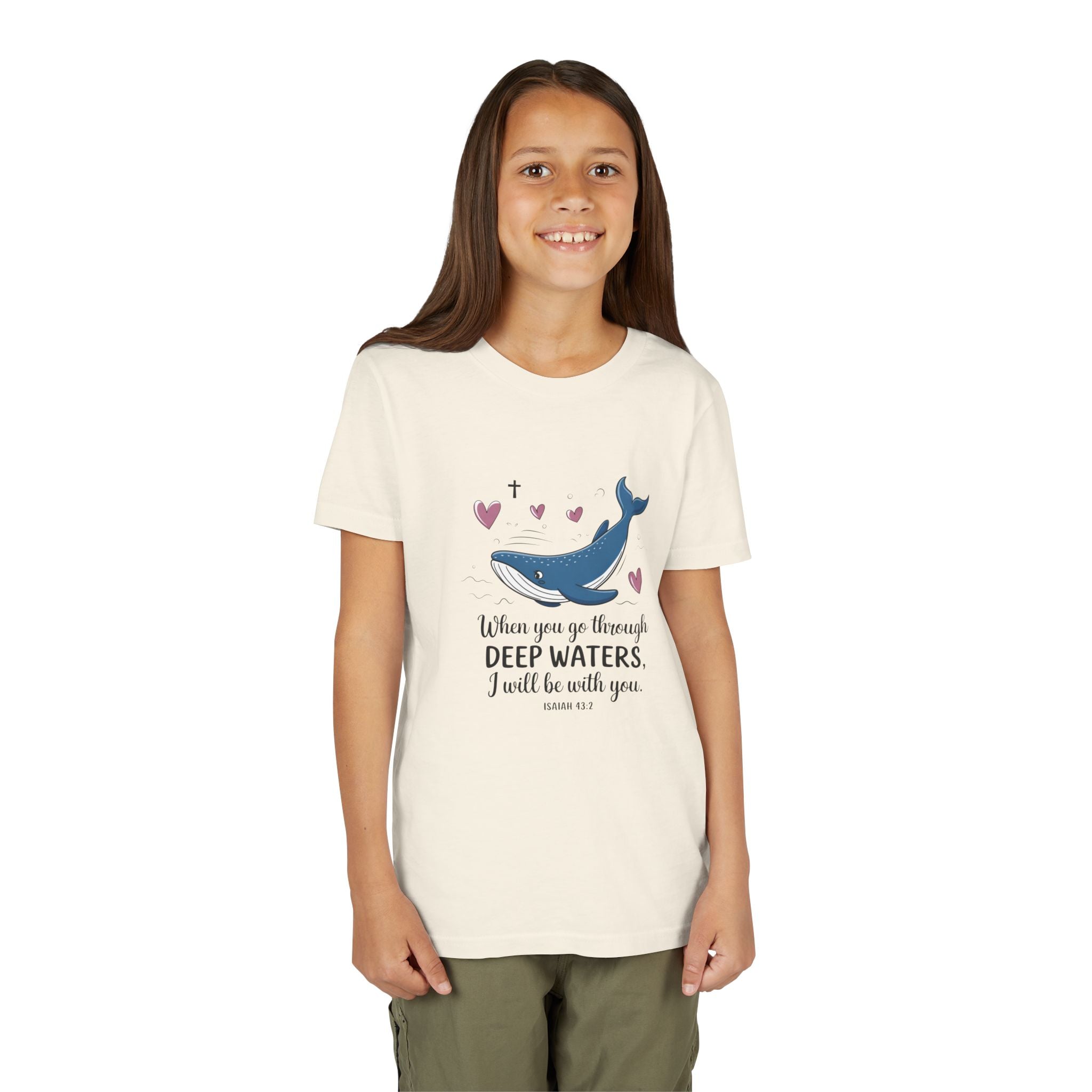 Faith Based Youth T-Shirt - When You Go Through Deep Waters | Kids clothes by atgodanddesigns