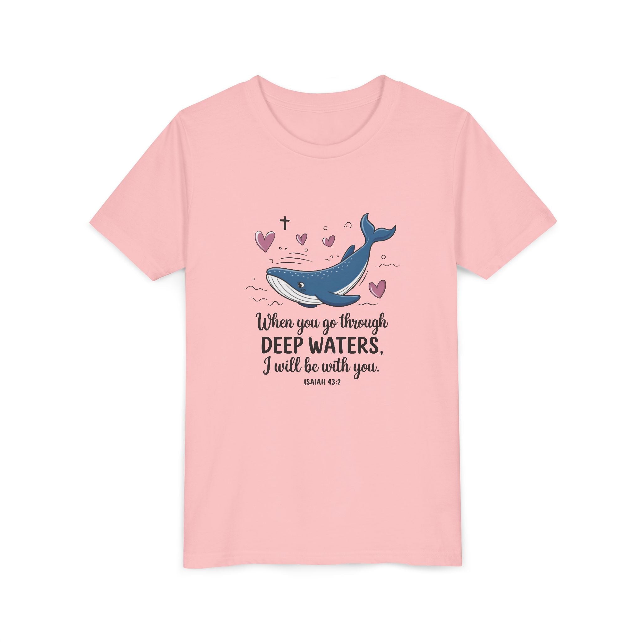 Faith Based Youth T-Shirt - When You Go Through Deep Waters | Kids clothes by atgodanddesigns