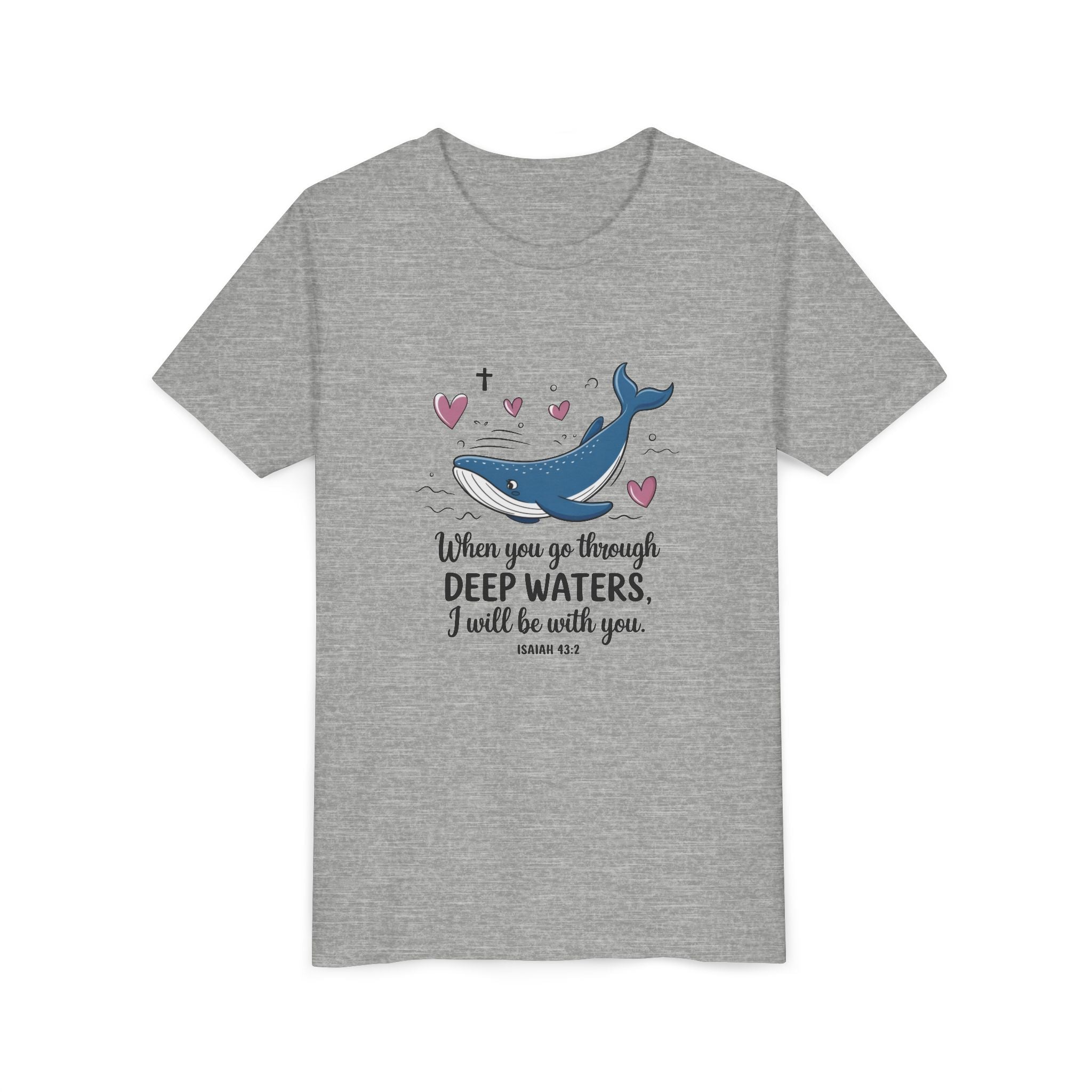 Faith Based Youth T-Shirt - When You Go Through Deep Waters | Kids clothes by atgodanddesigns