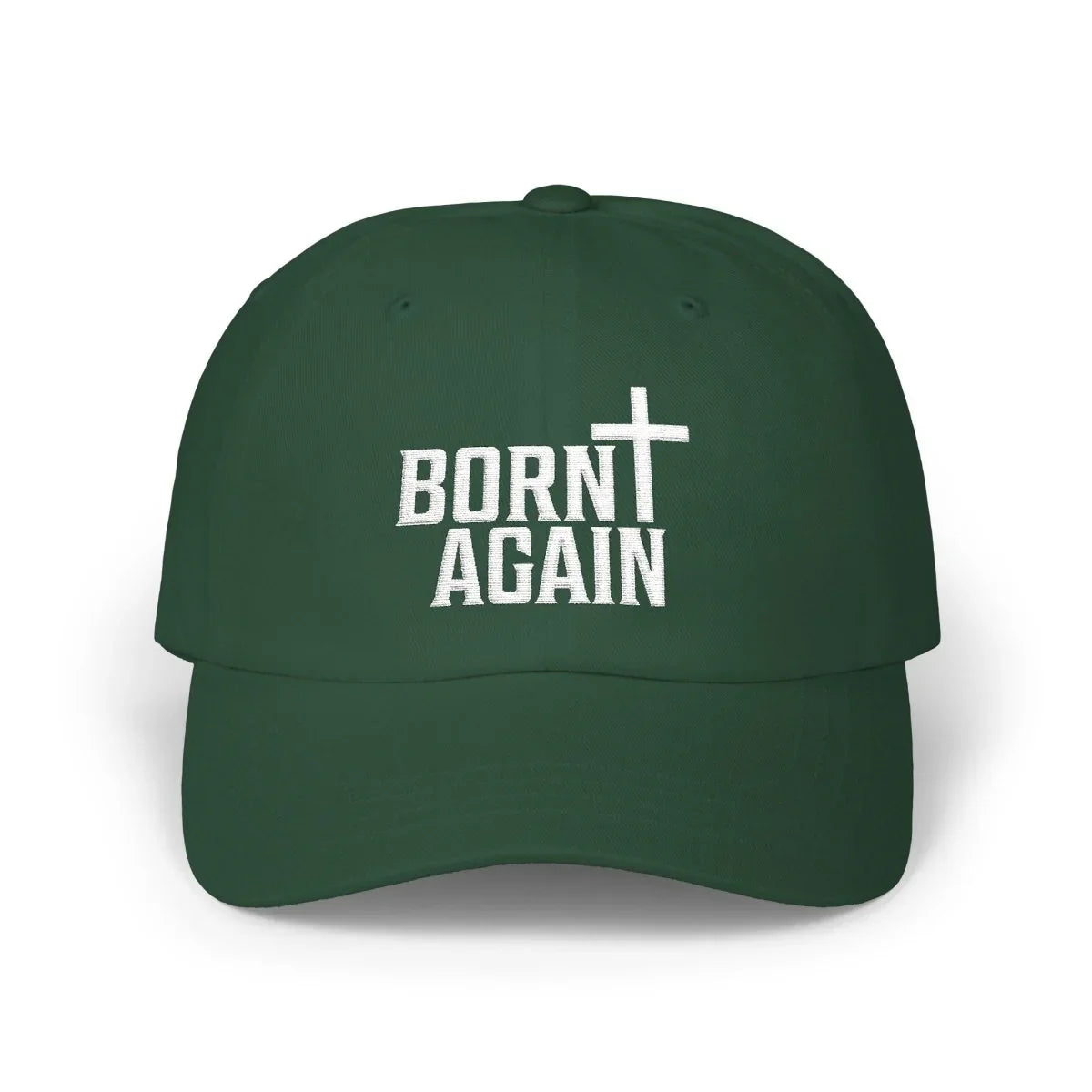 Faith Inspired Classic Dad Cap Embroidered - Born Again | Hats by atgodanddesigns