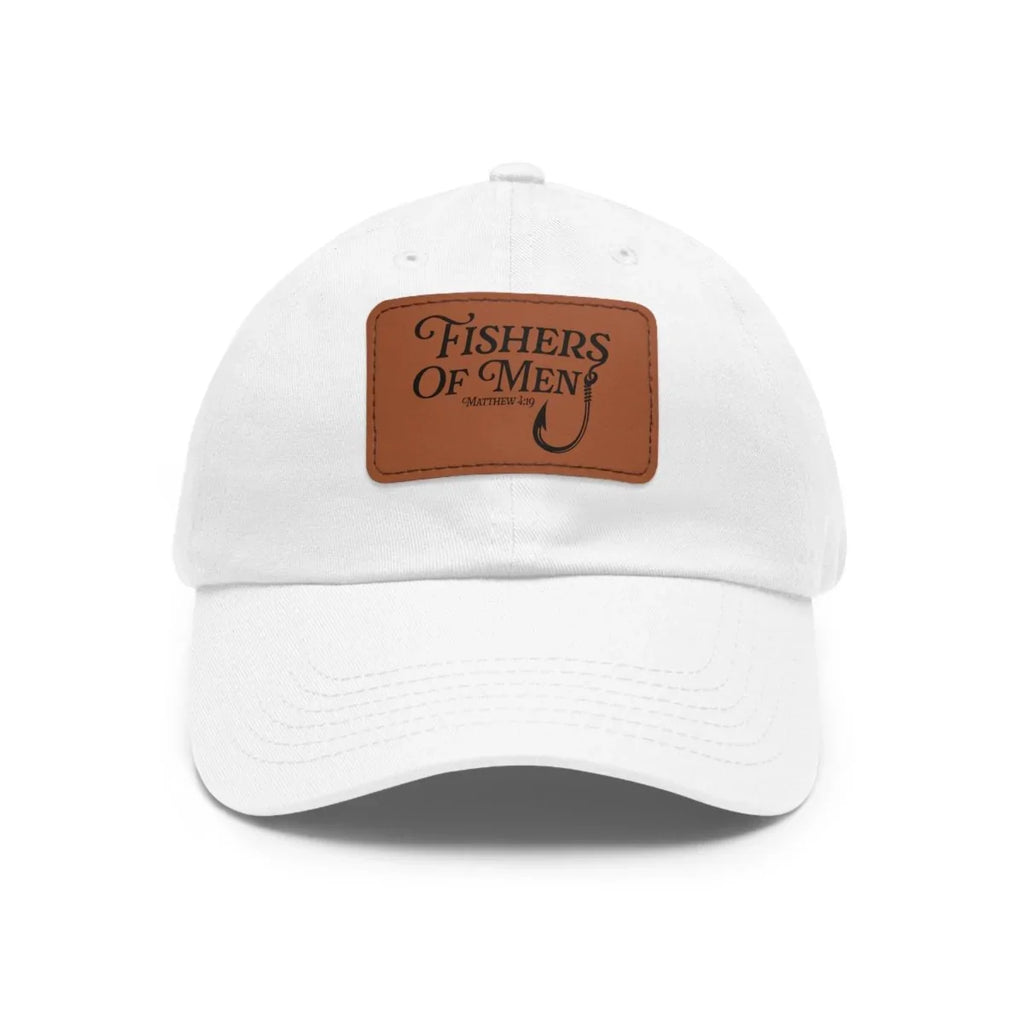 Faith Inspired Dad Hat With Leather Patch - Fishers of Men | Hats by atgodanddesigns
