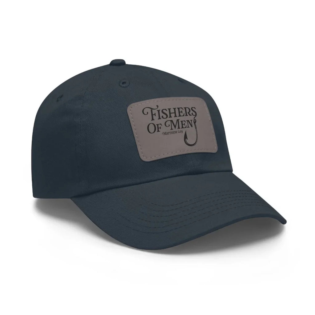 Faith Inspired Dad Hat With Leather Patch - Fishers of Men | Hats by atgodanddesigns