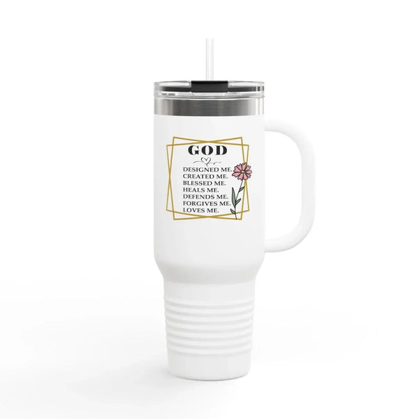 Faith Inspired Insulated Travel Mug 40oz - God | Mug by atgodanddesigns
