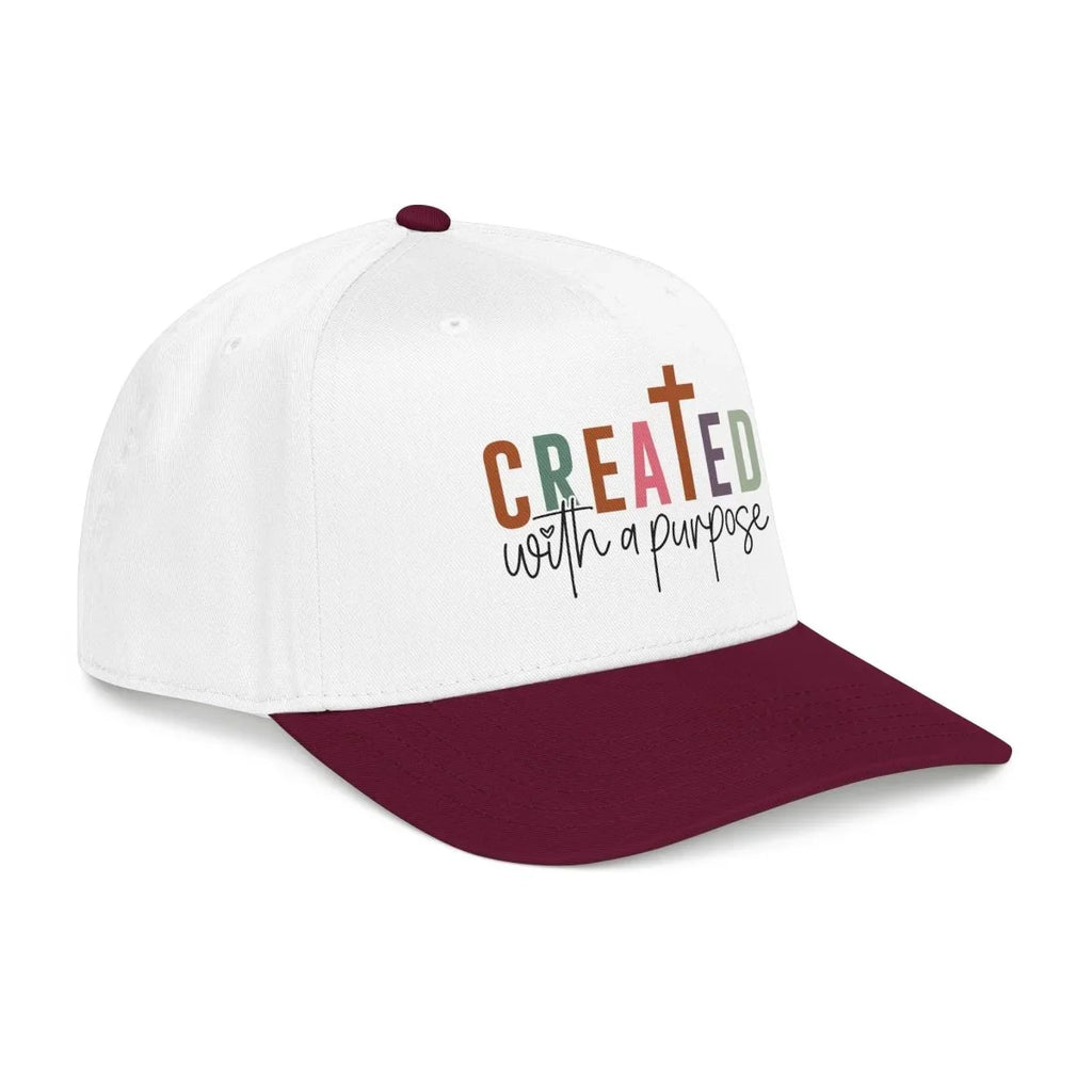 Faith Inspired Mid Profile Baseball Cap - Created With a Purpose | Hats by atgodanddesigns