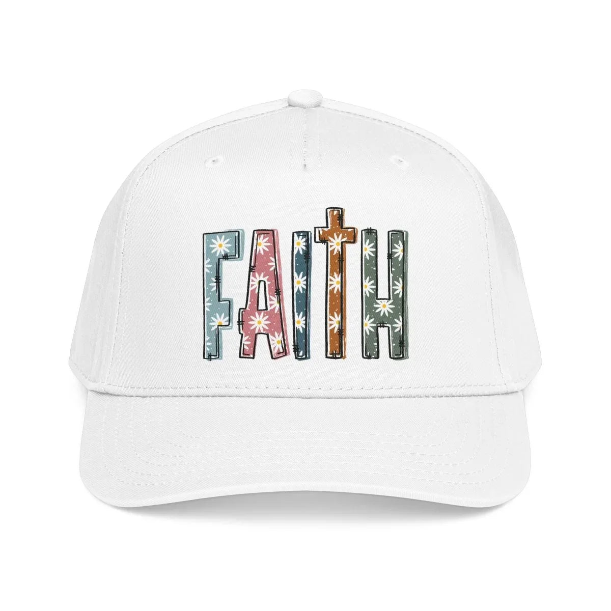 Faith Inspired Mid Profile Baseball Cap - FAITH | Hats by atgodanddesigns