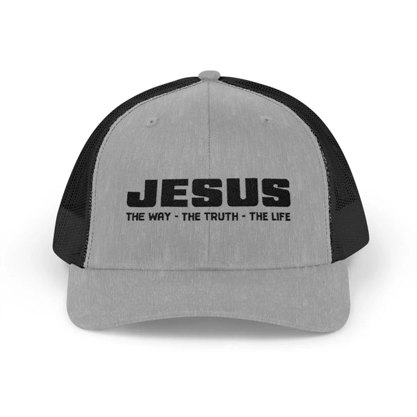 Faith Inspired Snapback Trucker Cap Embroidered - Jesus The Way The Truth The Life | Hats by atgodanddesigns
