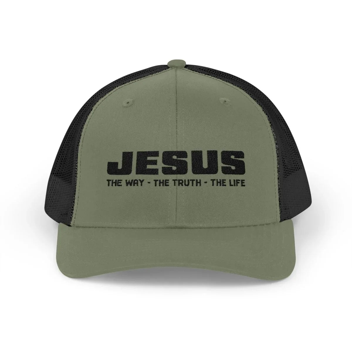 Faith Inspired Snapback Trucker Cap Embroidered - Jesus The Way The Truth The Life | Hats by atgodanddesigns