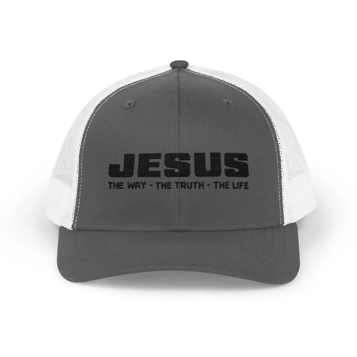Faith Inspired Snapback Trucker Cap Embroidered - Jesus The Way The Truth The Life | Hats by atgodanddesigns