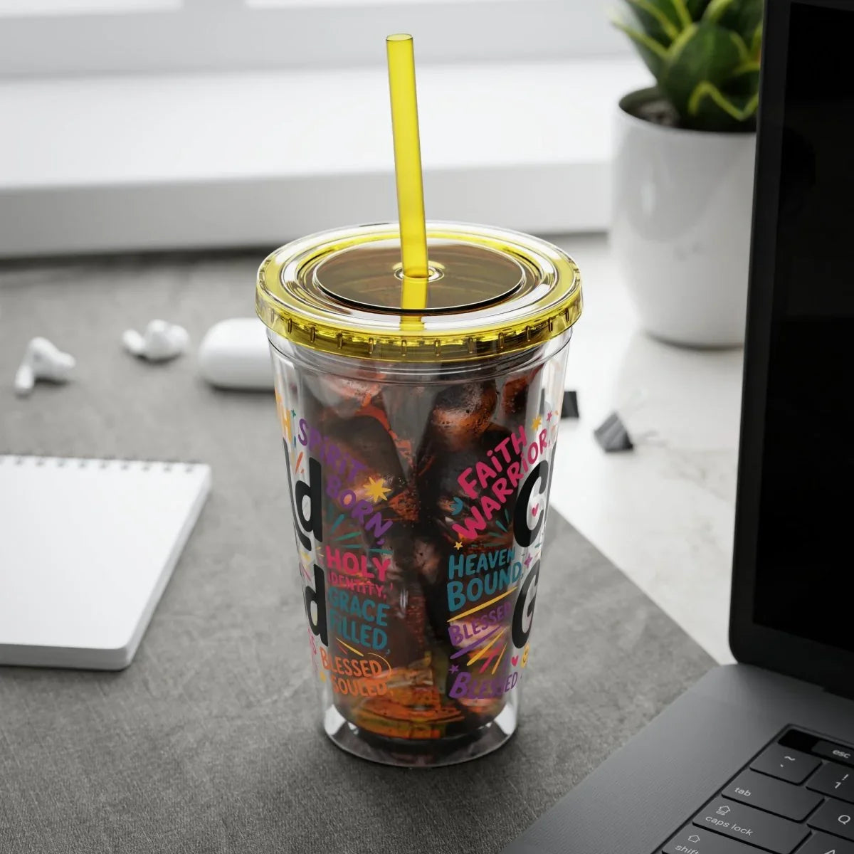 Faith Inspired Sunsplash Inspirational Tumbler with Straw 16oz Kids' - Child Of God | Mug by atgodanddesigns