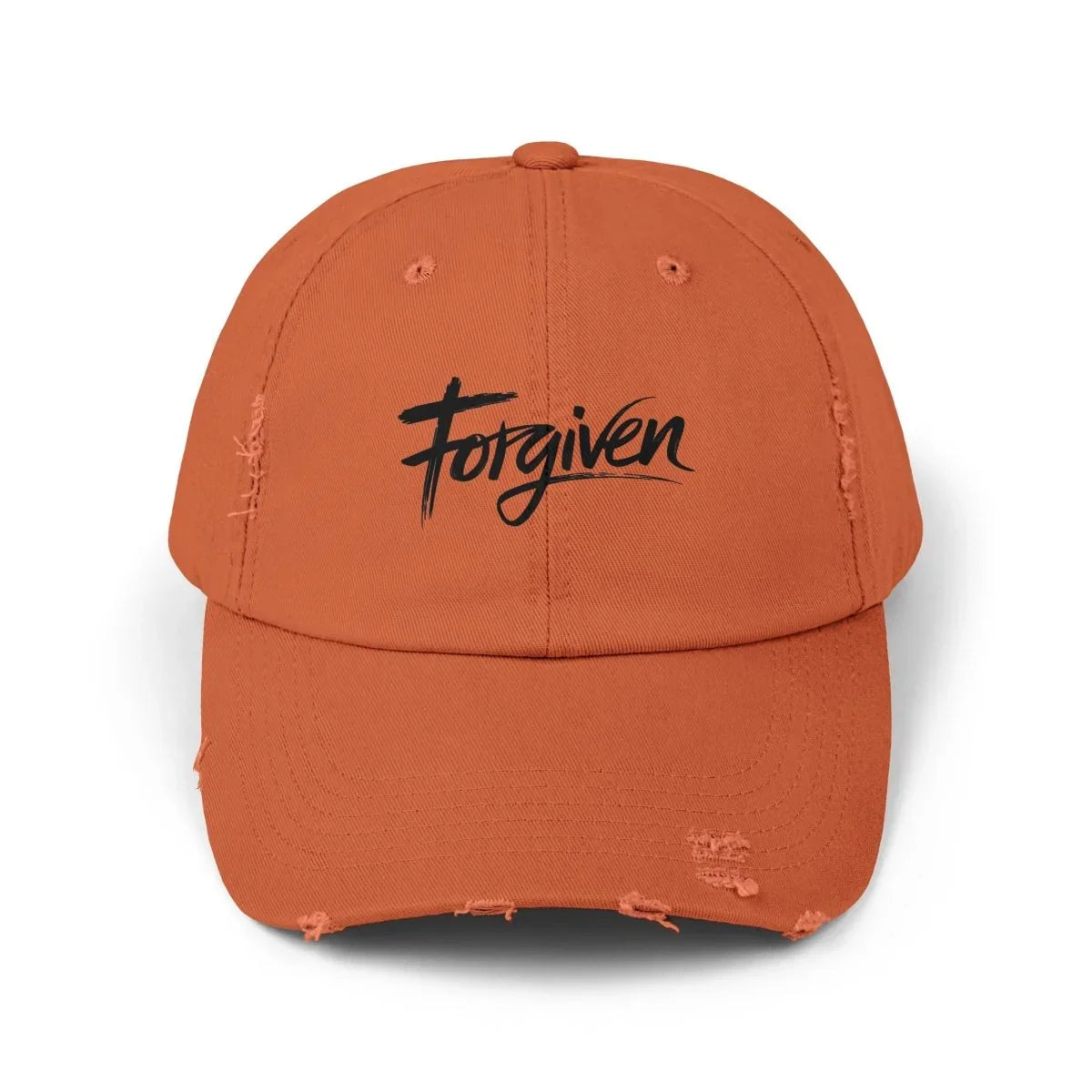 Faith Inspired Unisex Distressed Baseball Cap - Forgiven | Hats by atgodanddesigns