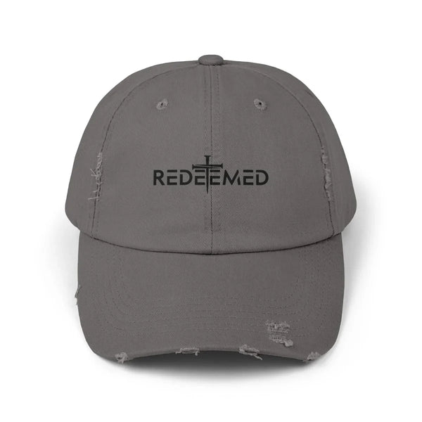 Faith Inspired Unisex Distressed Baseball Cap - Redeemed | Hats by atgodanddesigns