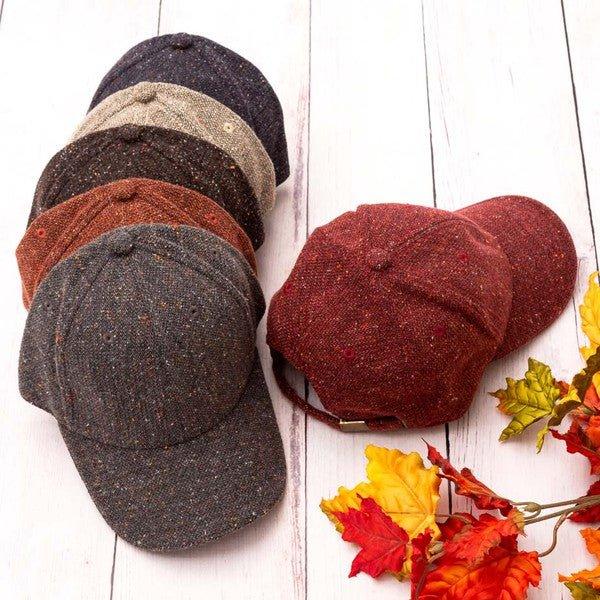 Fall Tweed Ball Cap | Hat by atgodanddesigns