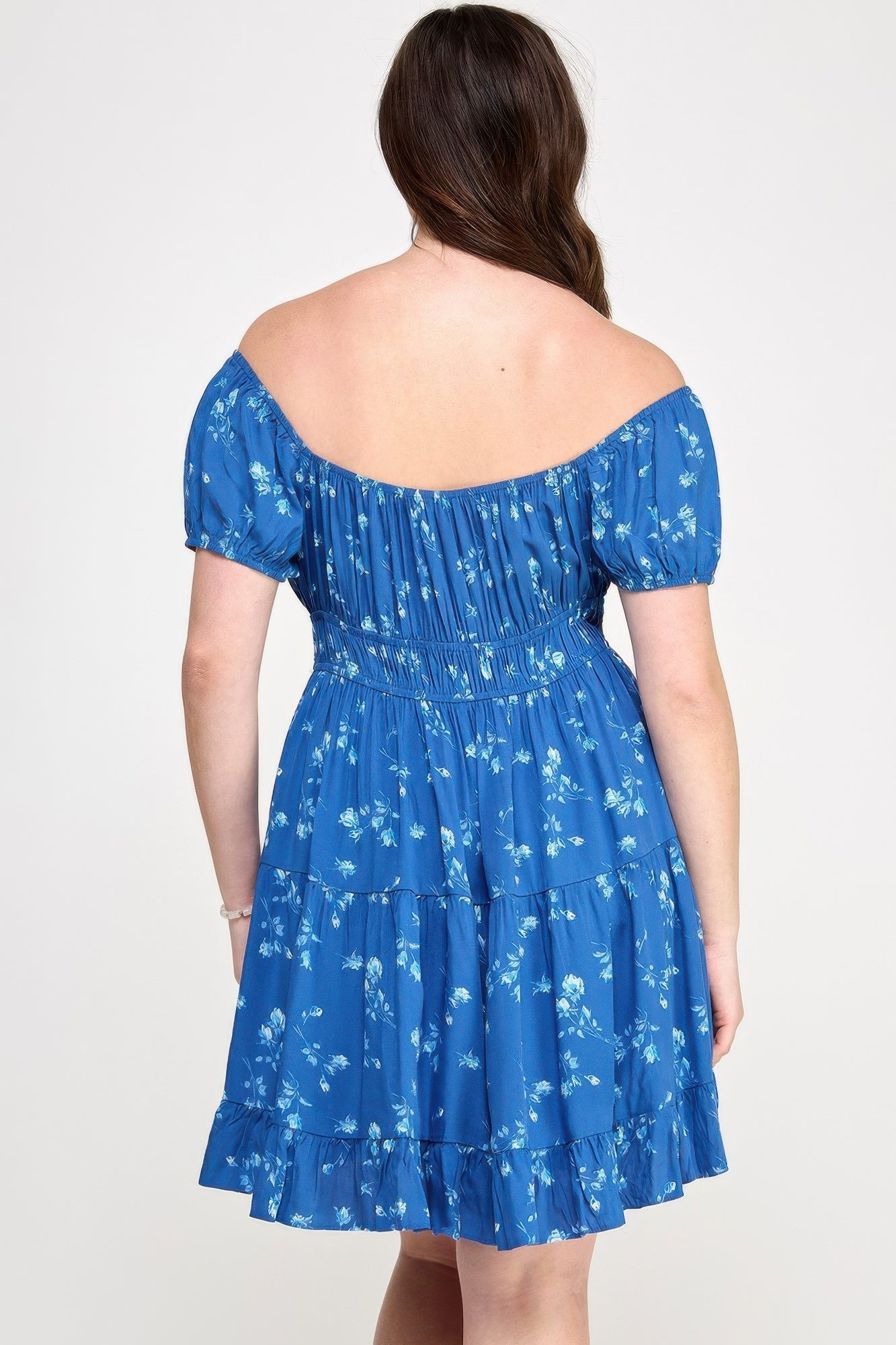 Floral Front - tie Elastic Waist Ruffle Dress | by atgodanddesigns
